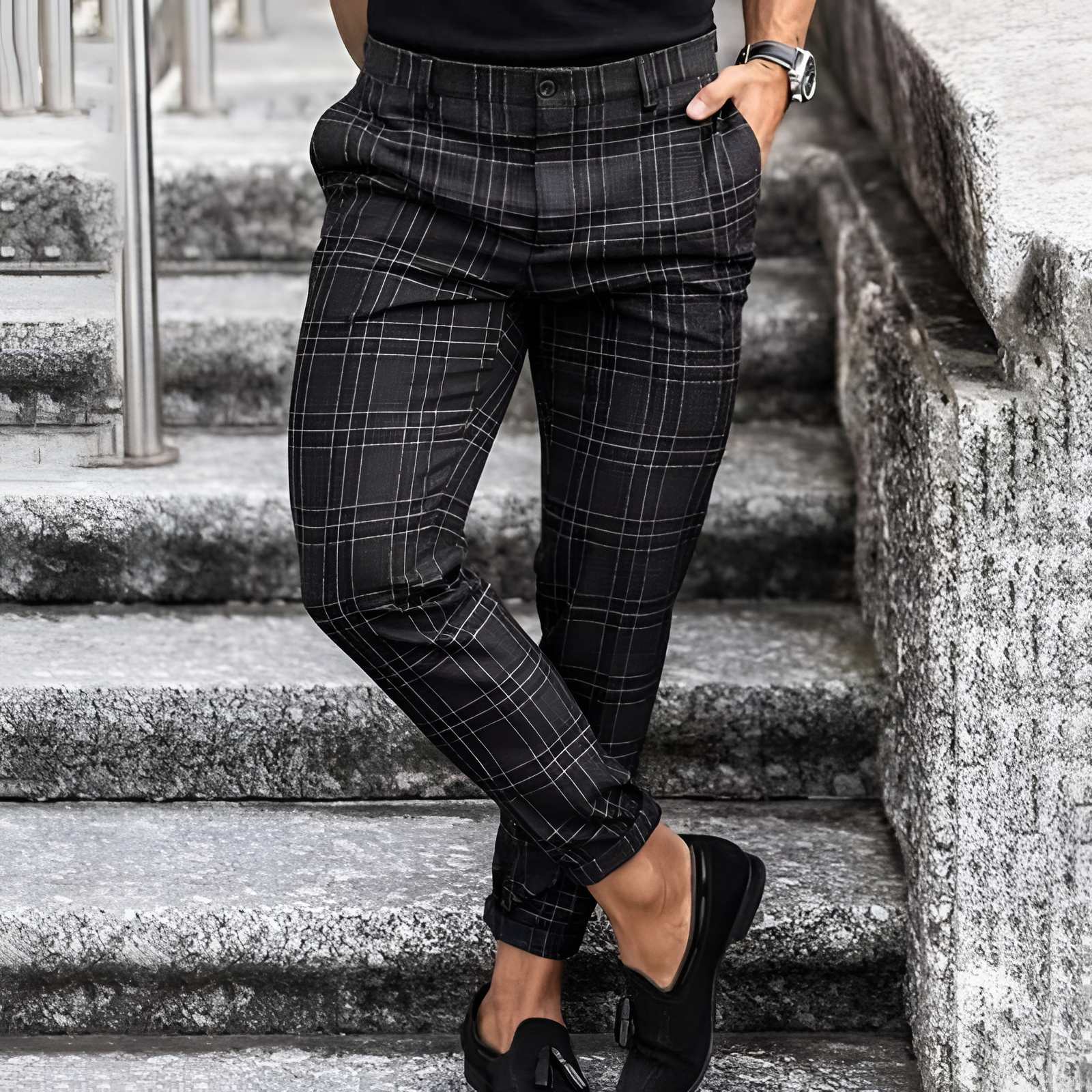Men's Checkered Trousers | Casual