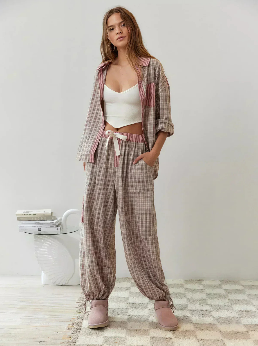 Women’s Summer Pyjama Set | Mixed Pattern Casual Home Loungewear