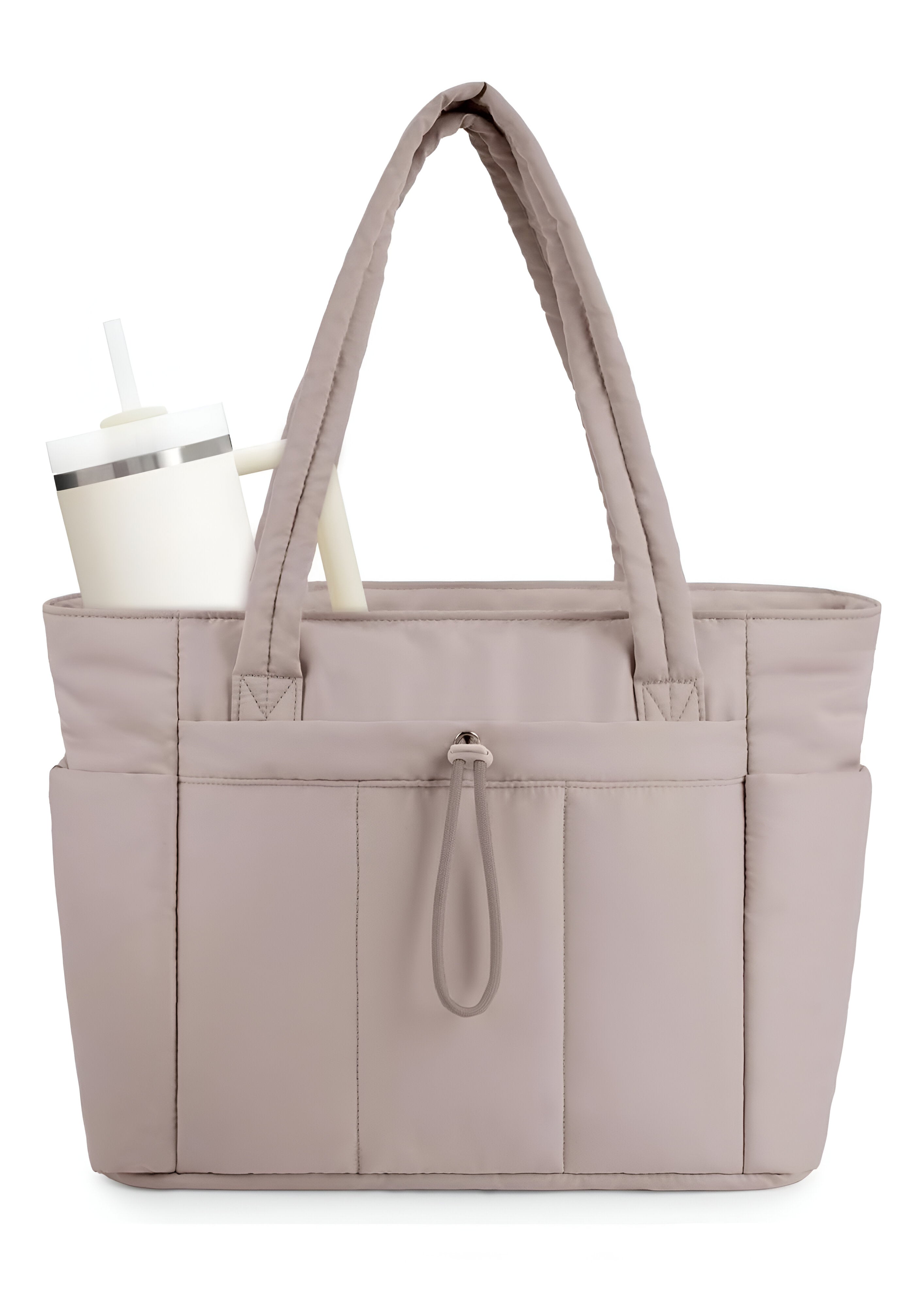 Women's Quilted Puffer Tote Bag | Large