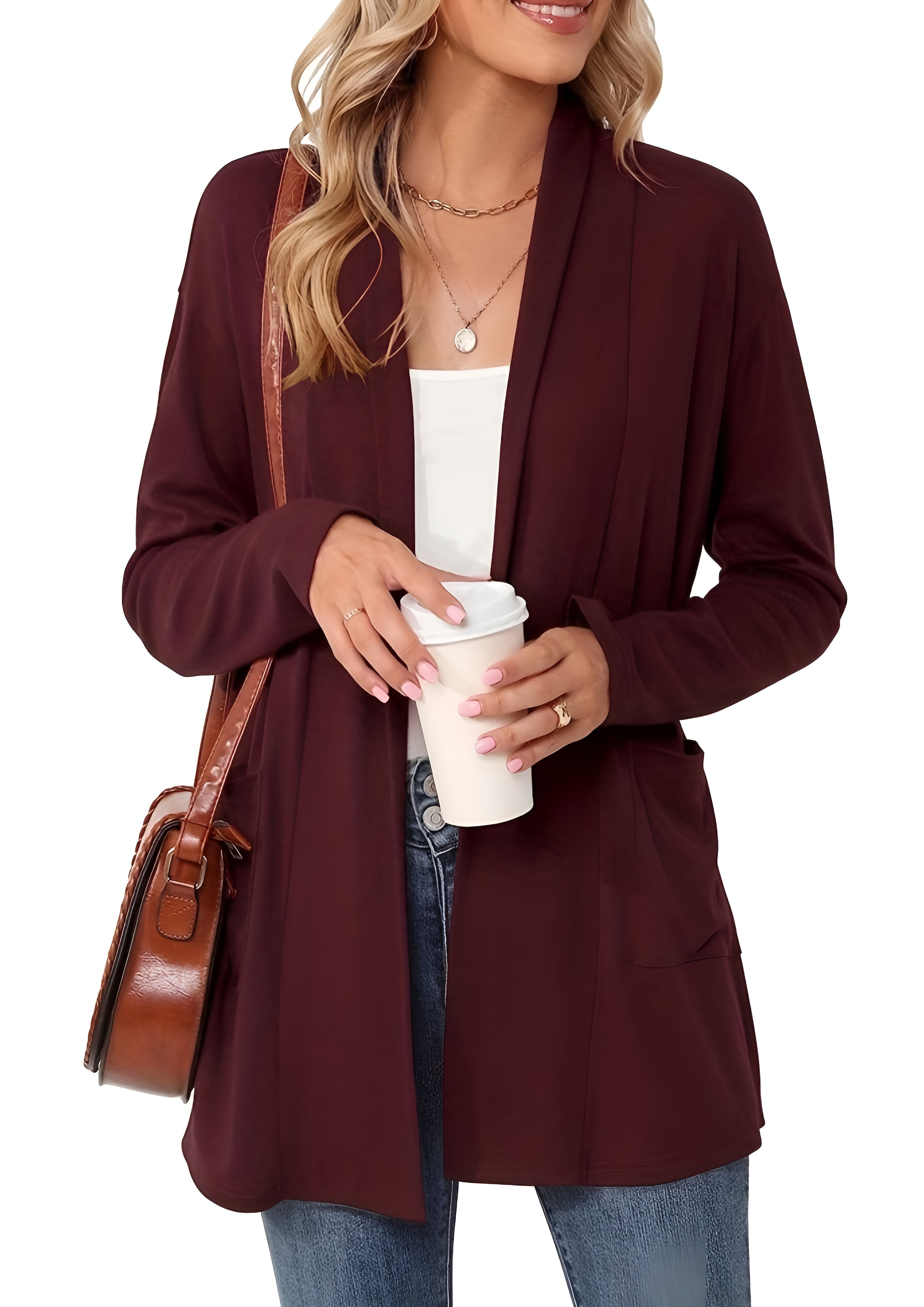 Chunky knitted Cardigan | Womens Open Front