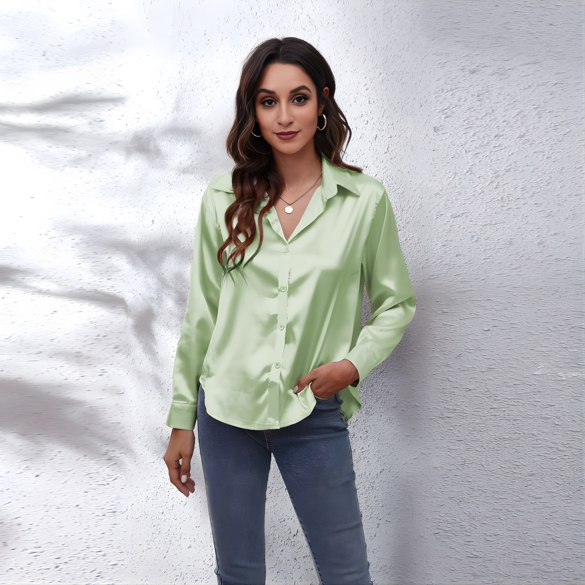Women’s Summer Long Sleeve Blouse | Classic Fit
