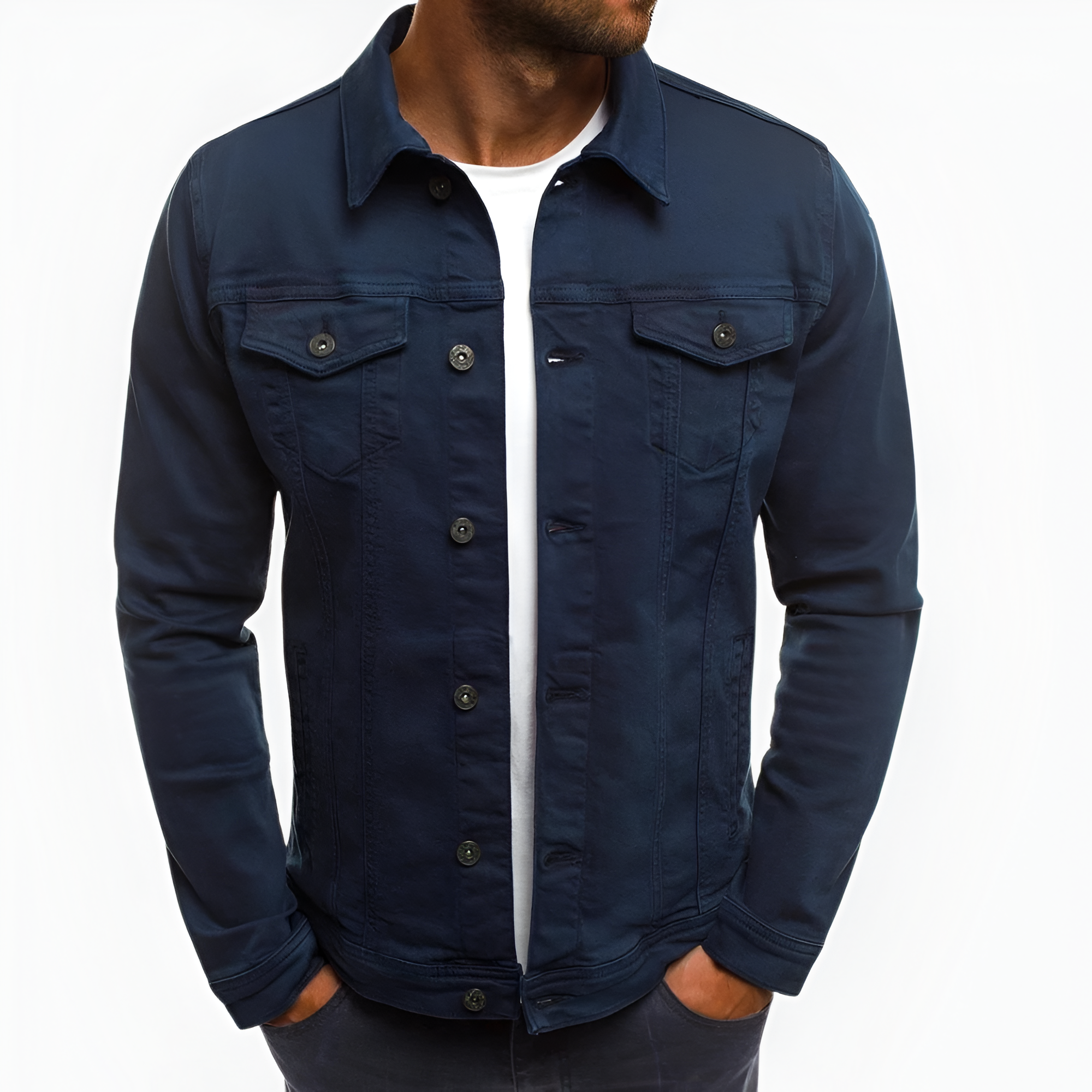 Trucker Denim Jacket | Men's Casual Button Front