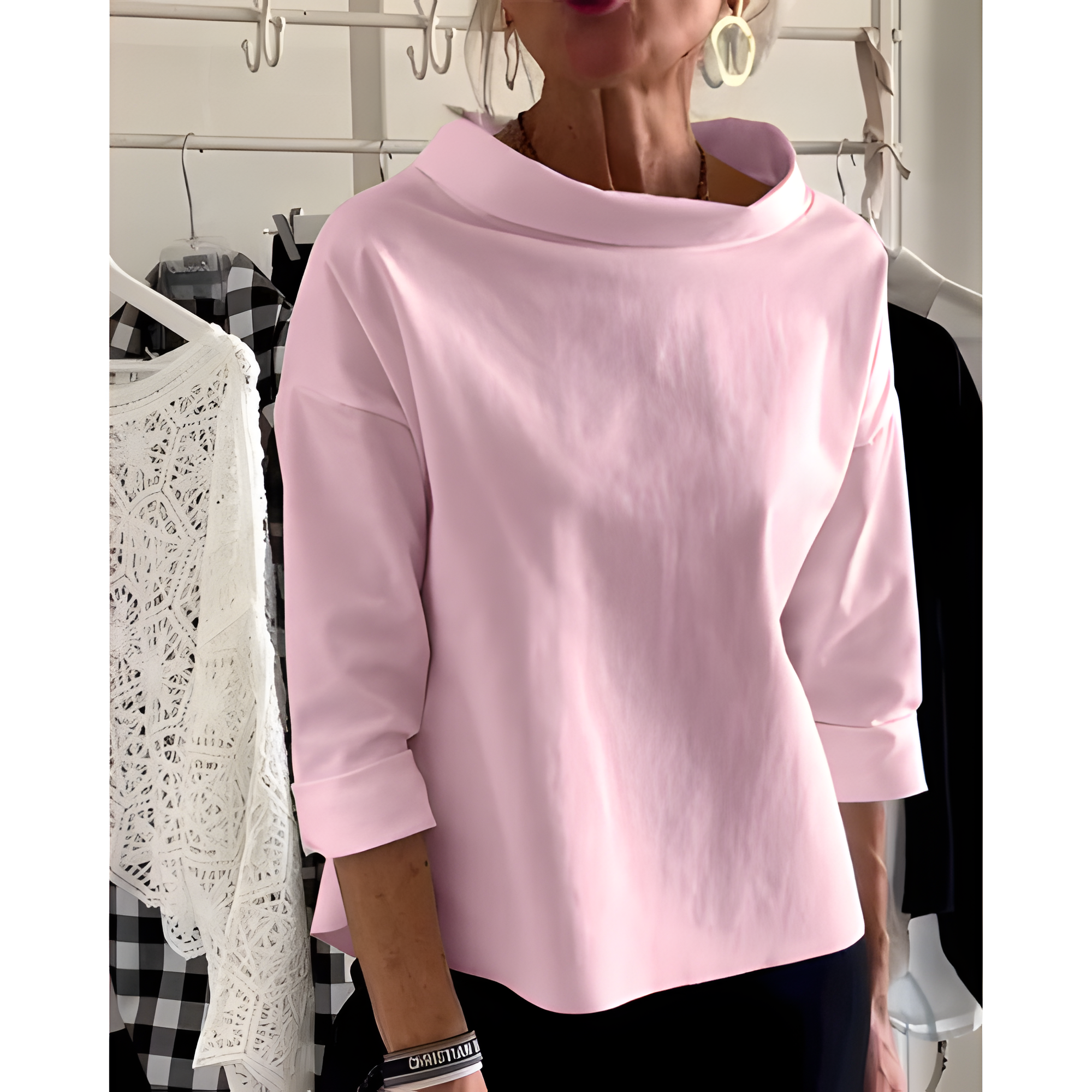 Women's Modern Relaxed Boat Neck Top | Summer