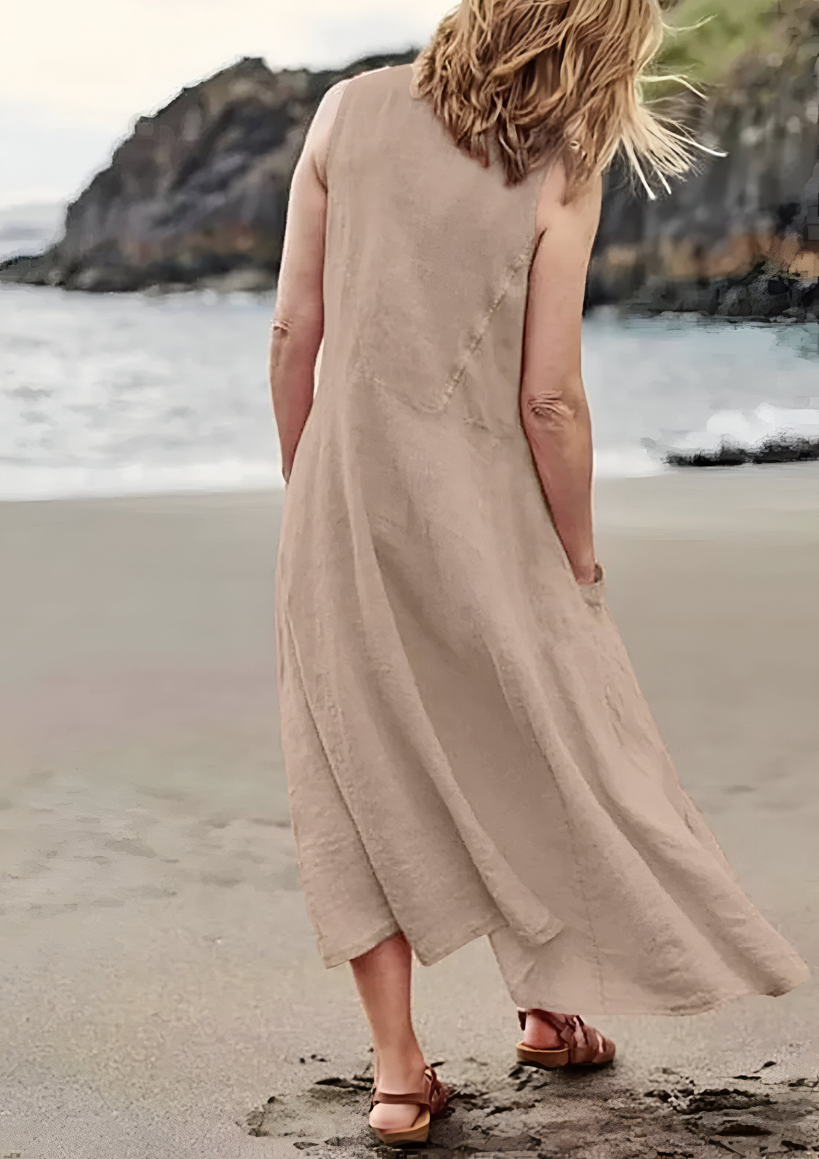 Women's Summer Boat Neck Dress | Midi