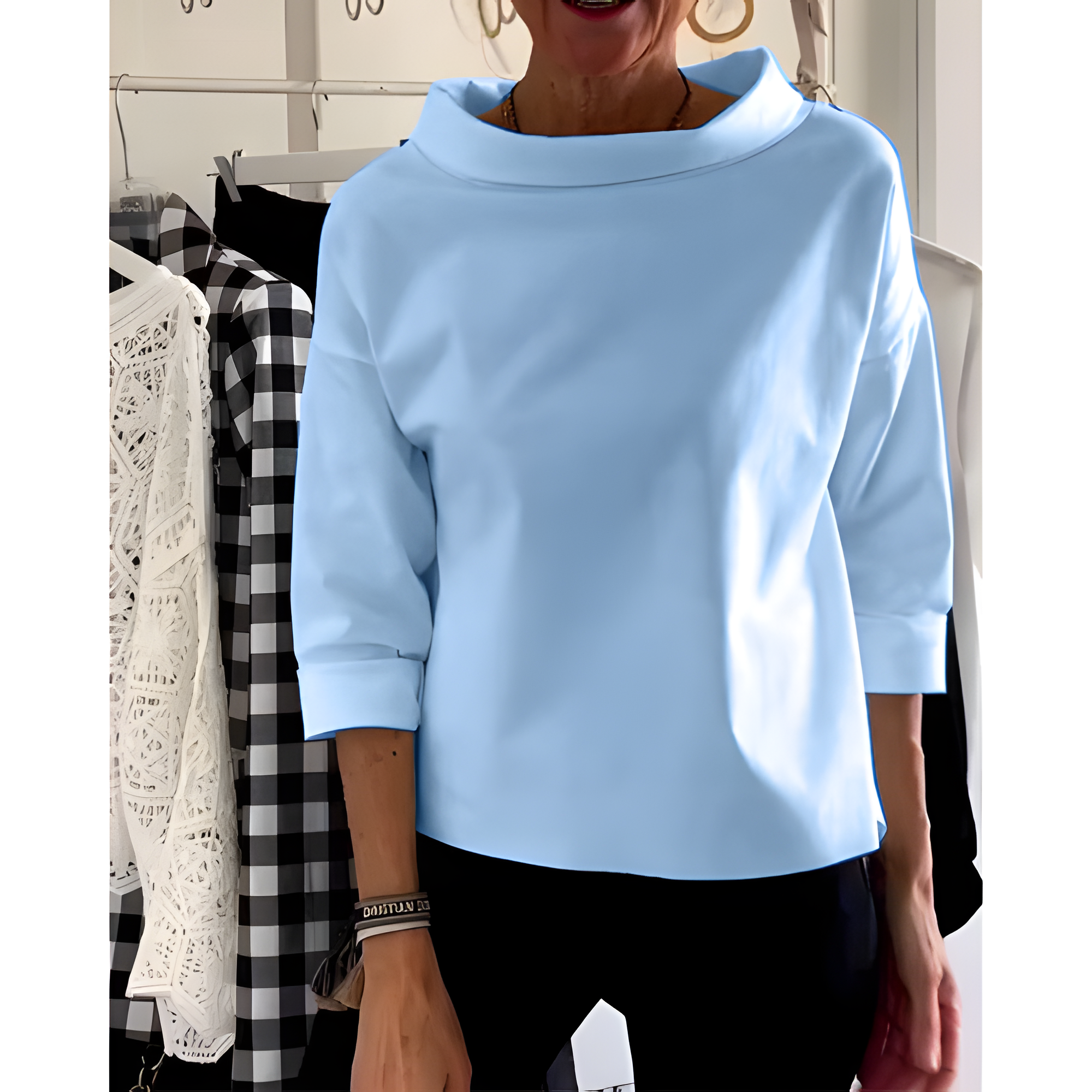 Women's Modern Relaxed Boat Neck Top | Summer