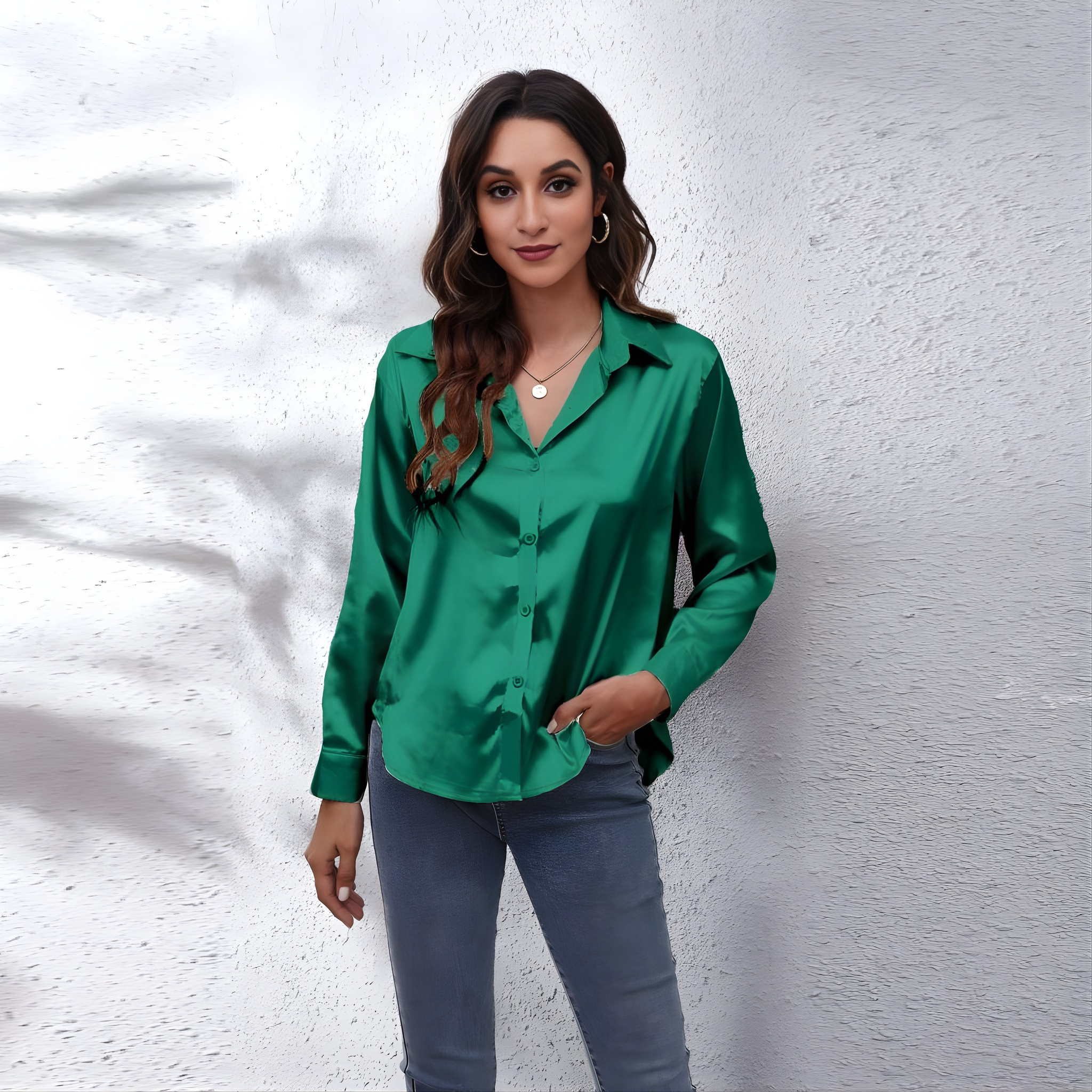 Women’s Summer Long Sleeve Blouse | Classic Fit