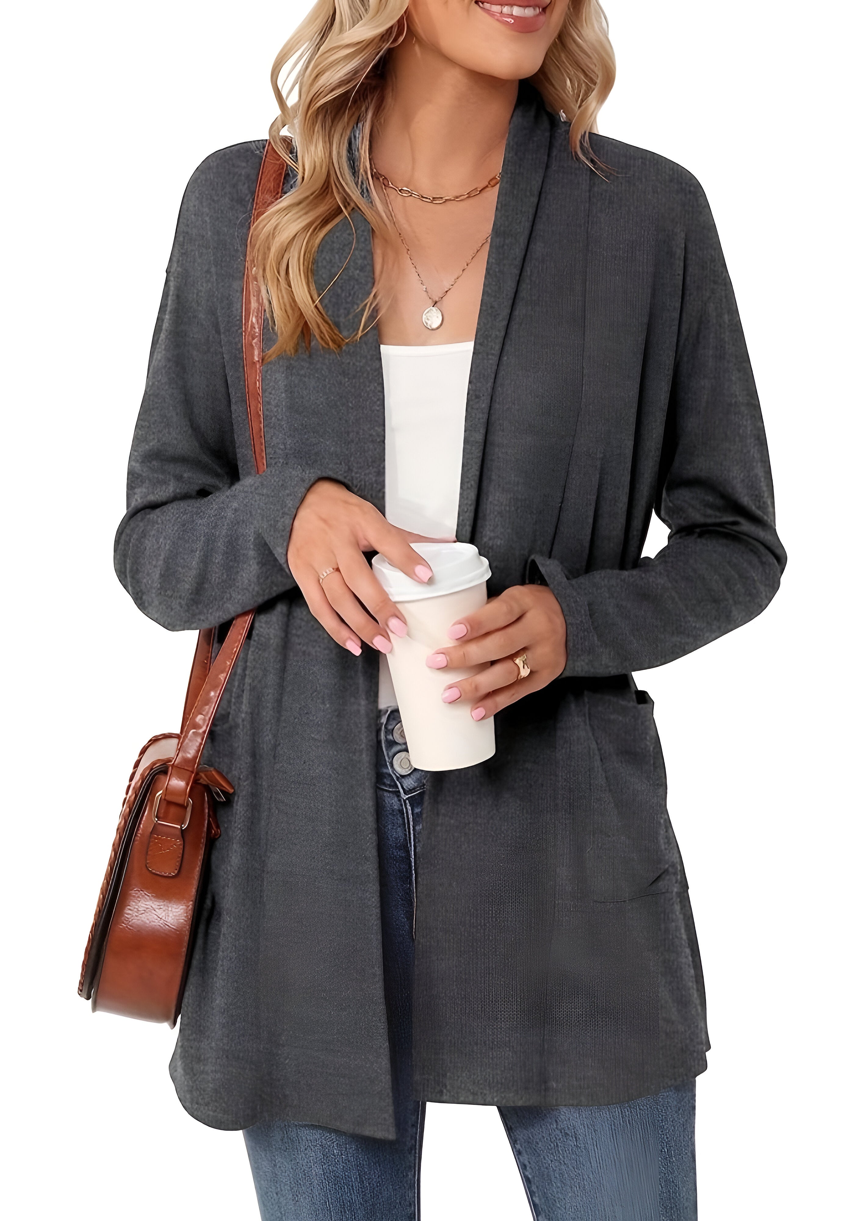 Chunky knitted Cardigan | Womens Open Front