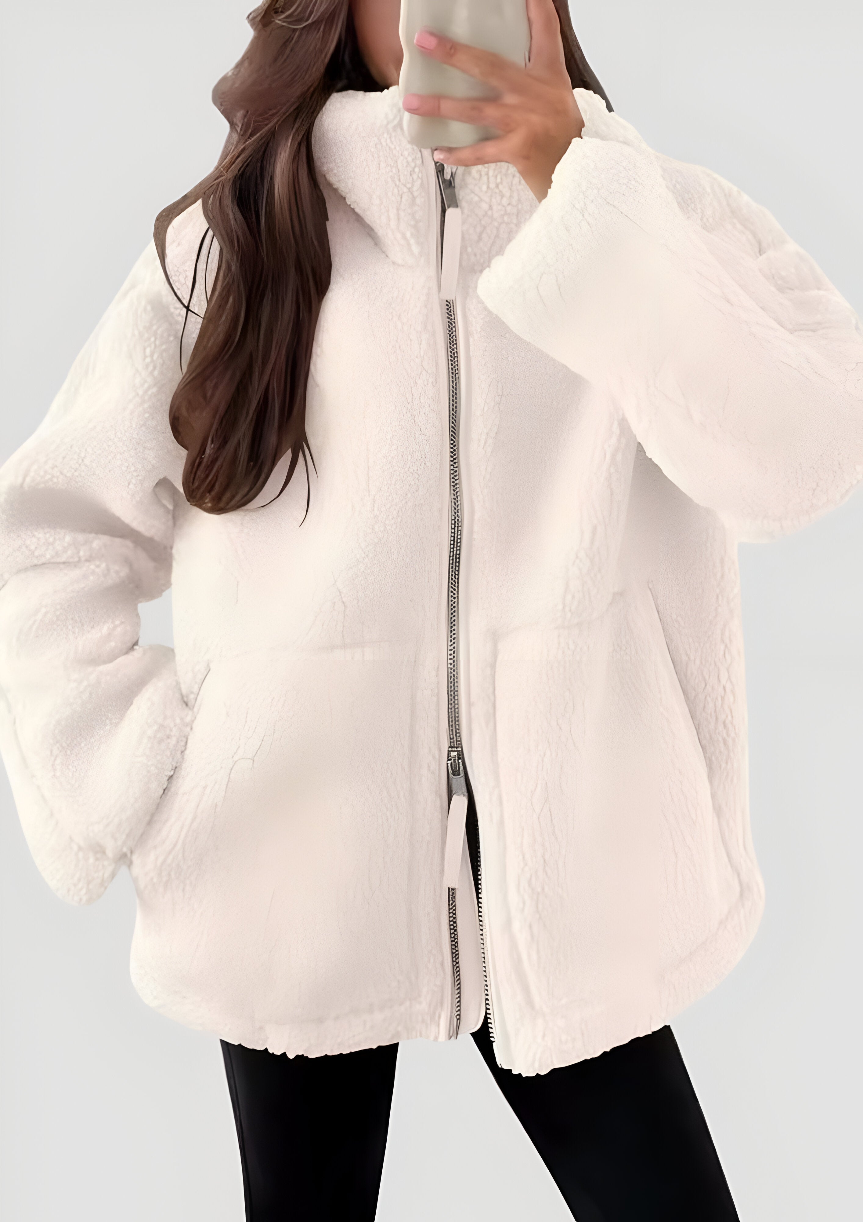 Fleece Zip Up Fluffy | Women’s Oversized