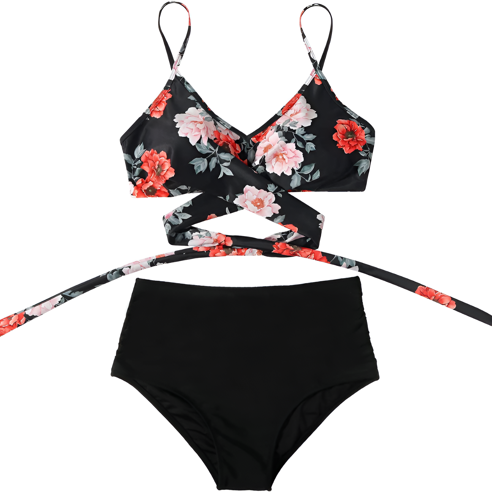 Women's Floral High Waisted Bikini Set | Two Piece