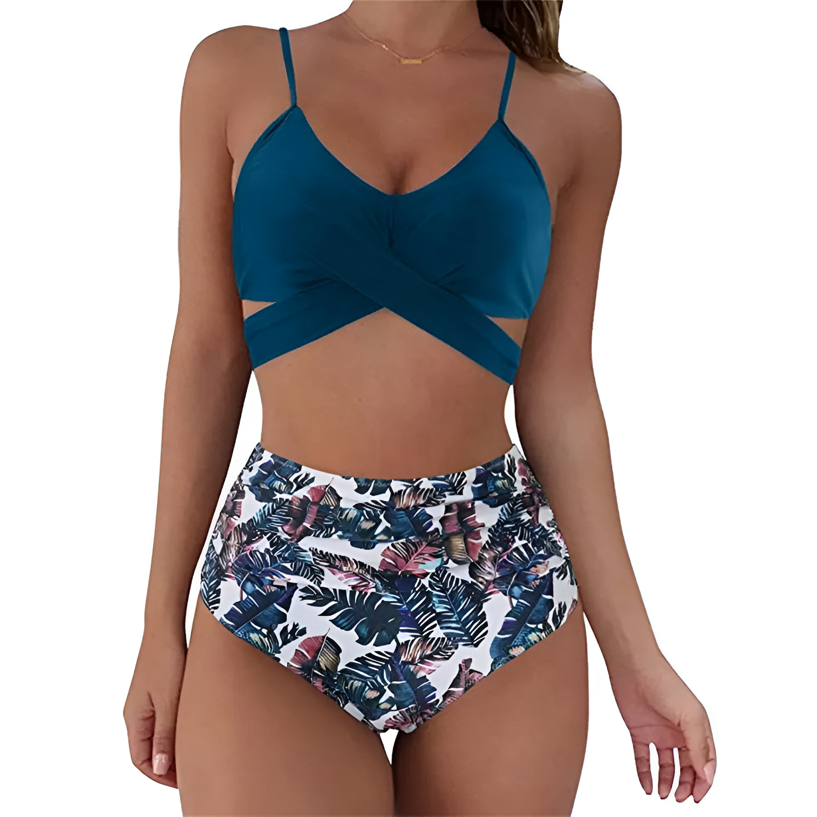 Women's Floral High Waisted Bikini Set | Two Piece
