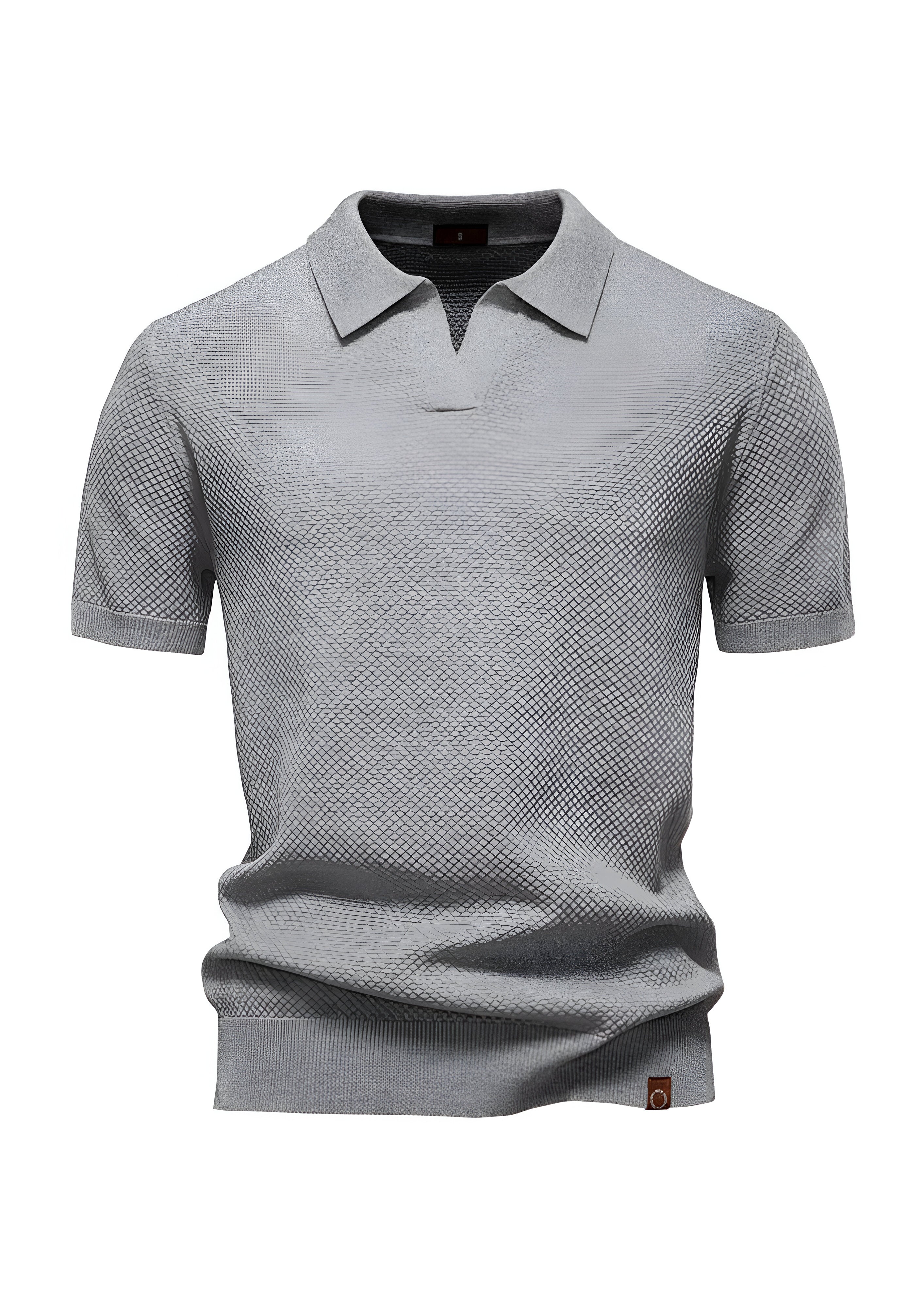 Textured Polo Shirt | Men's Collared Top