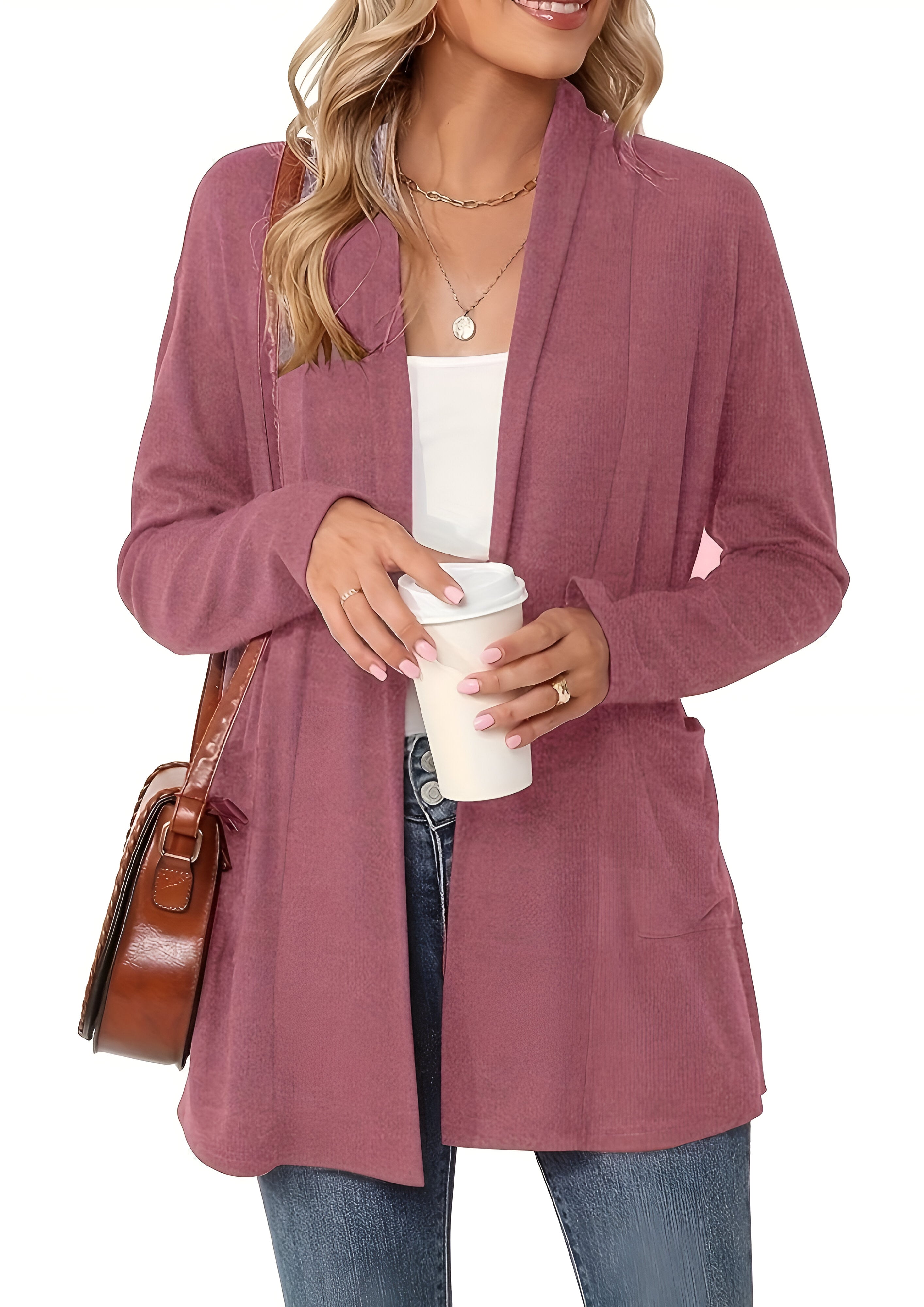 Chunky knitted Cardigan | Womens Open Front