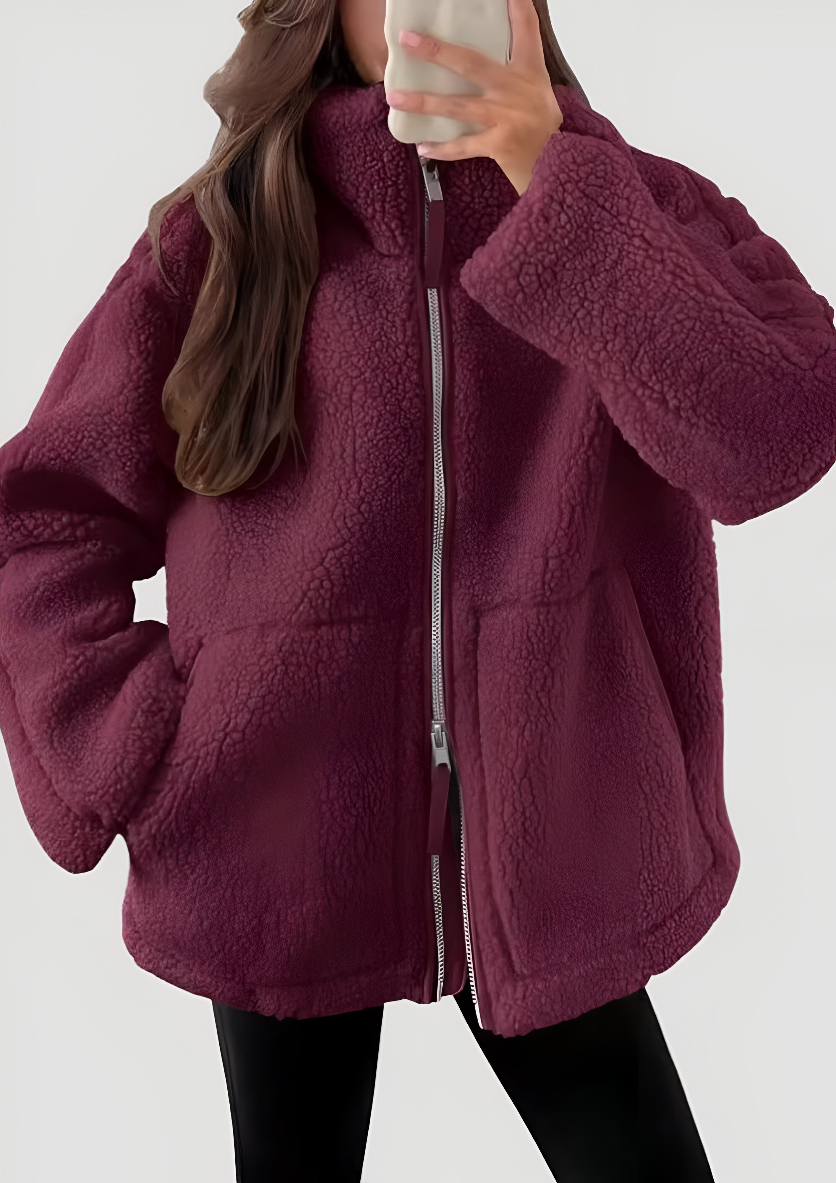 Fleece Zip Up Fluffy | Women’s Oversized