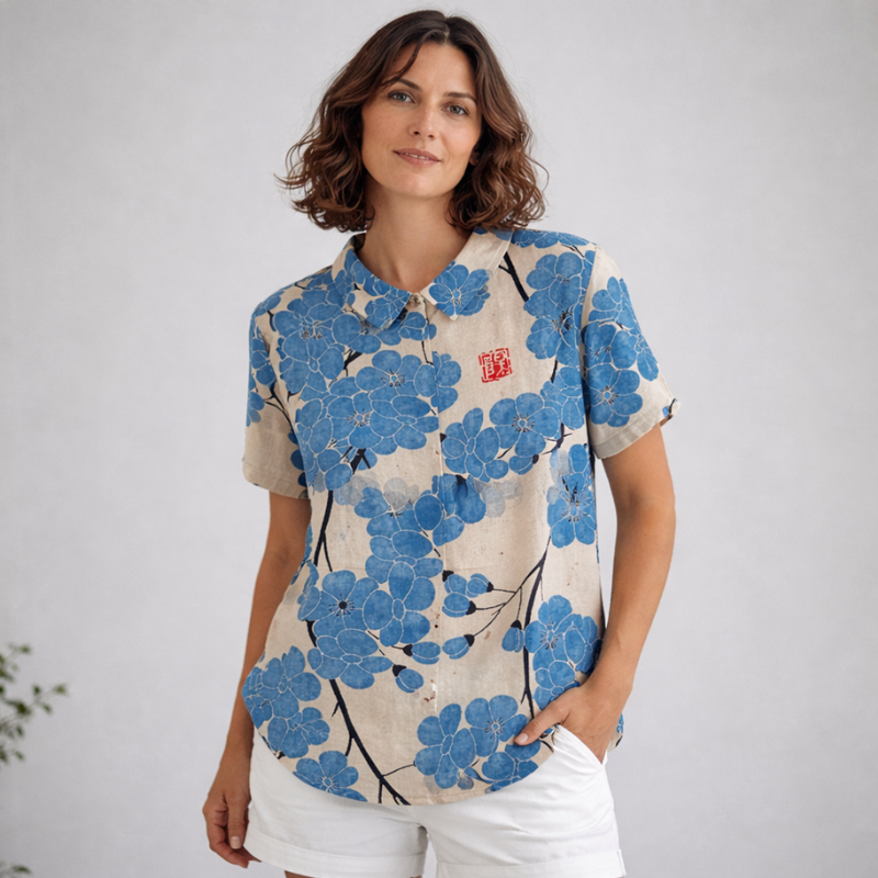 Women’s Printed Vintage Blouse | Floral