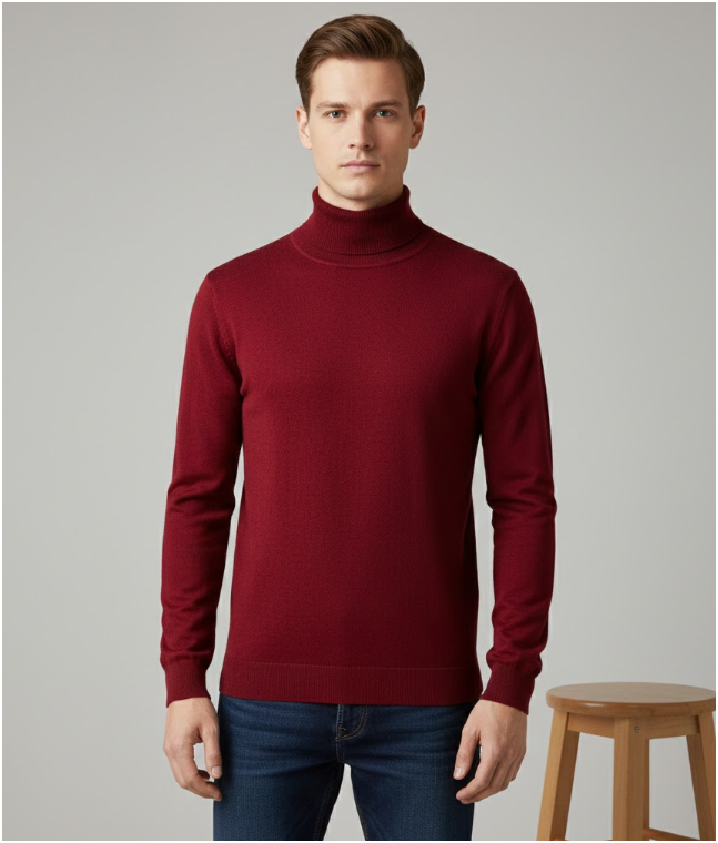 Men's Roll-Kneck Sweater | Pull-over