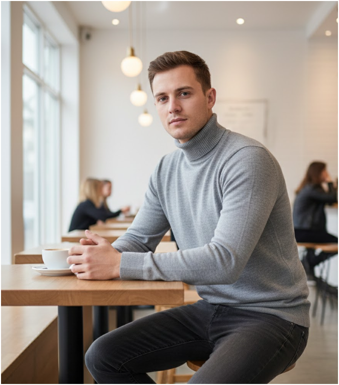 Men's Roll-Kneck Sweater | Pull-over