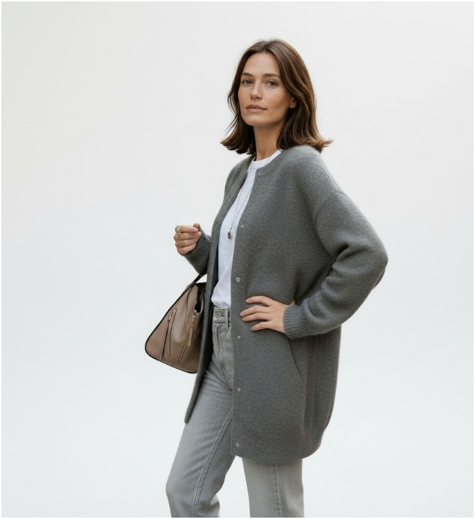 Women's Knitted Cardigan | Loose Fit