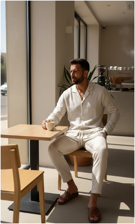 Men's Linen 2 Piece Set | Summer