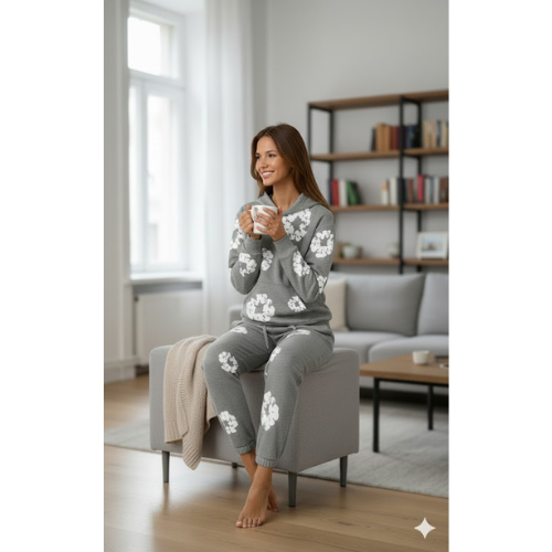 Women's Floral Print Hoodie Jogger | Set