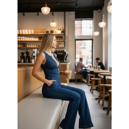 Women's Modern Zip Front l Jumpsuit