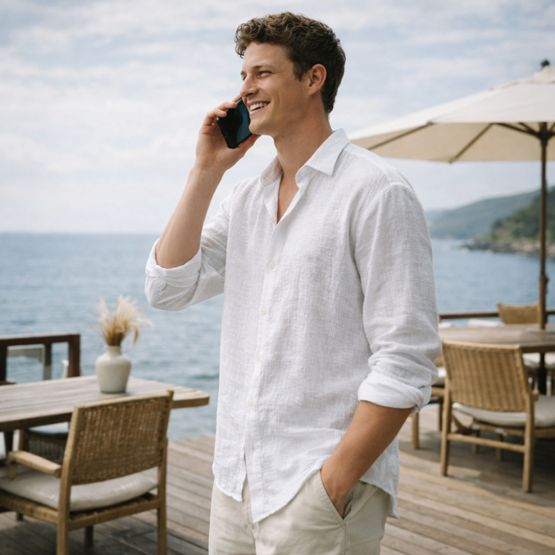 Men’s Casual Button Down Shirt | Summer