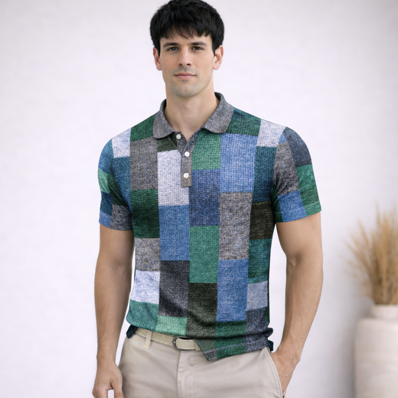 Men’s Multi-Color Polo Shirt | Short Sleeve