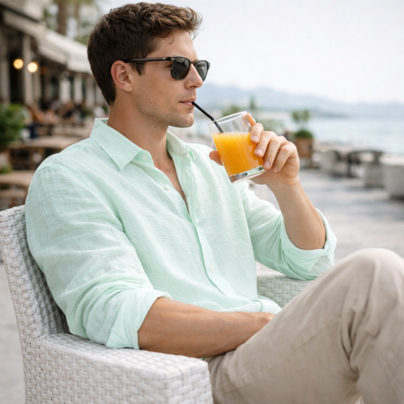 Men’s Casual Button Down Shirt | Summer