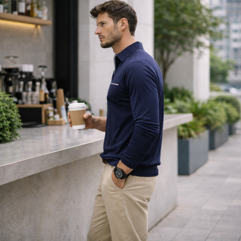 Men’s Classic Polo Shirt | Long Sleeve