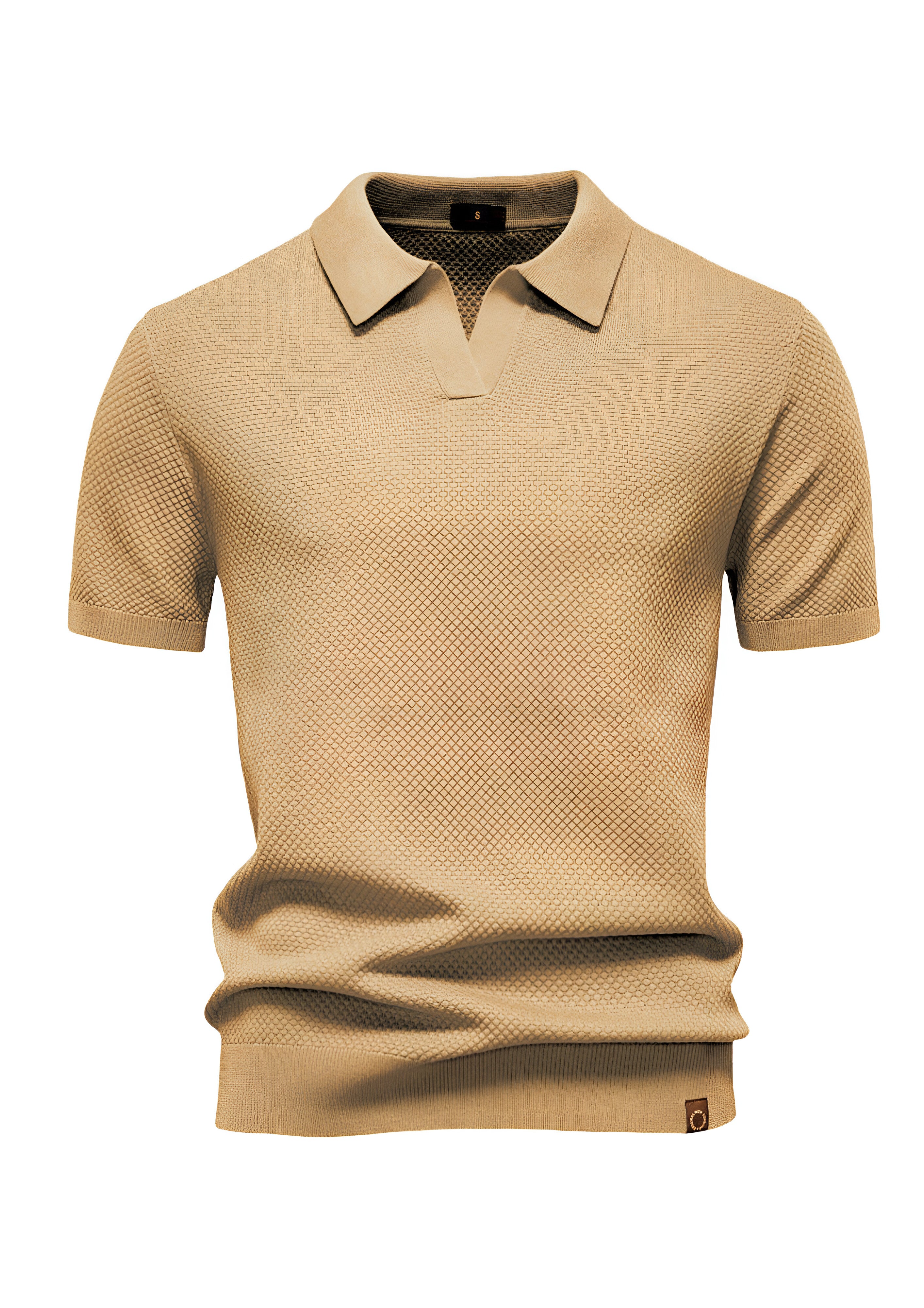 Textured Polo Shirt | Men's Collared Top