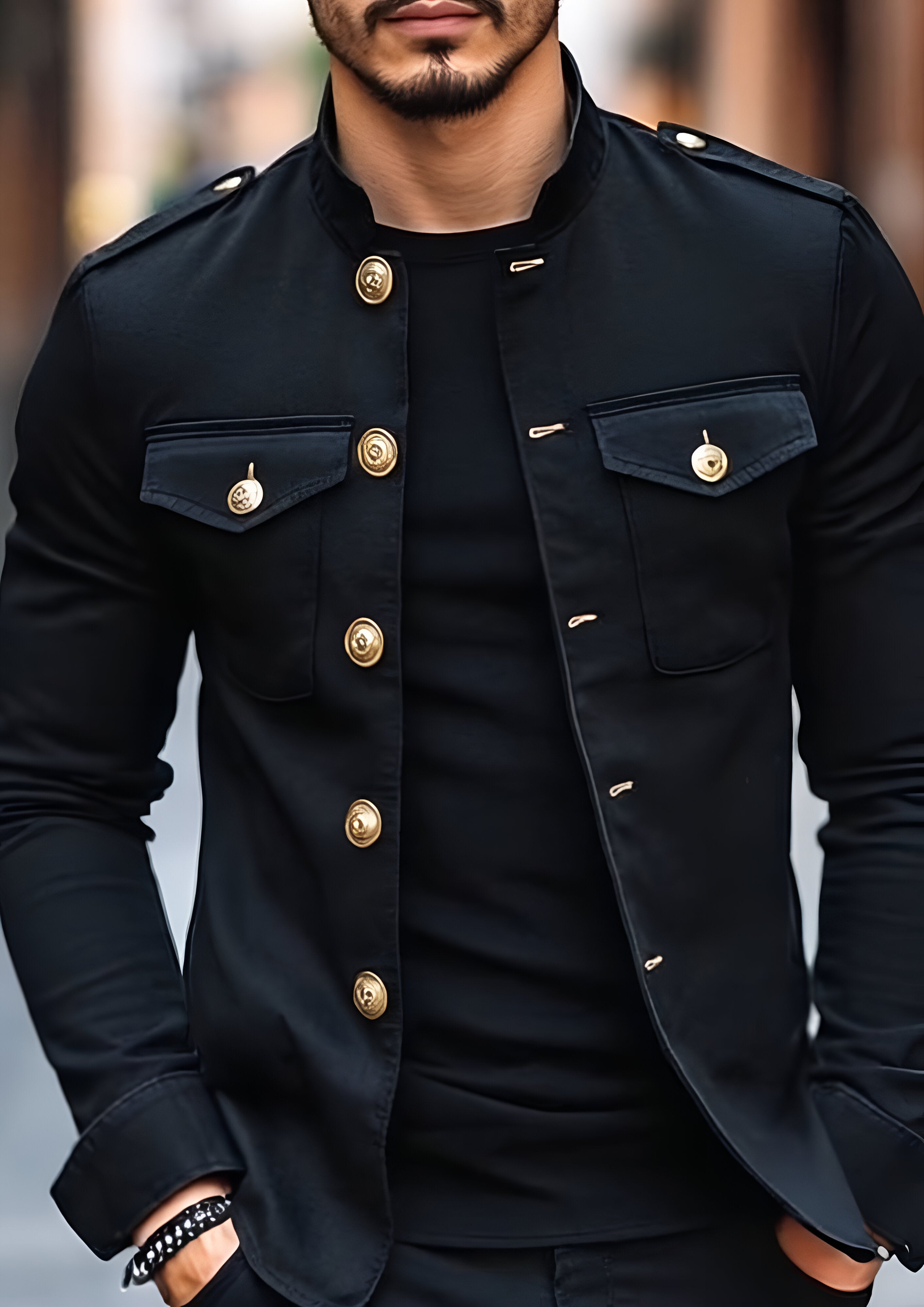 Vintage Casual Jacket | Men's Stand Collar