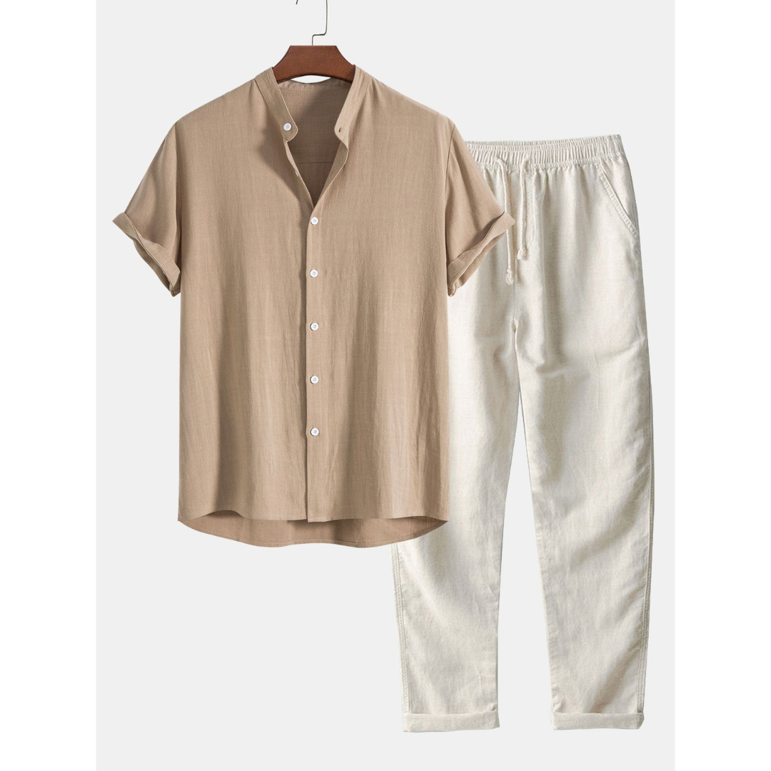 Men’s Casual Shirt & Trouser Set | Two-Piece