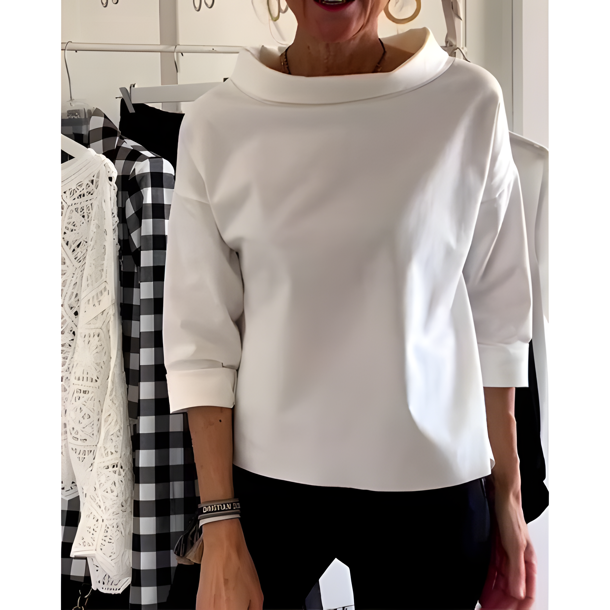 Women's Modern Relaxed Boat Neck Top | Summer