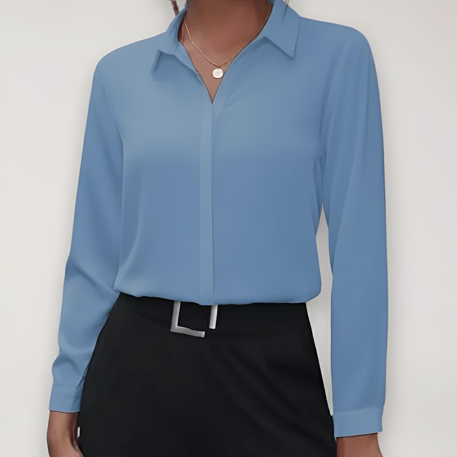 Women’s Tailored Blouse | Long Sleeve Button-Up Casual