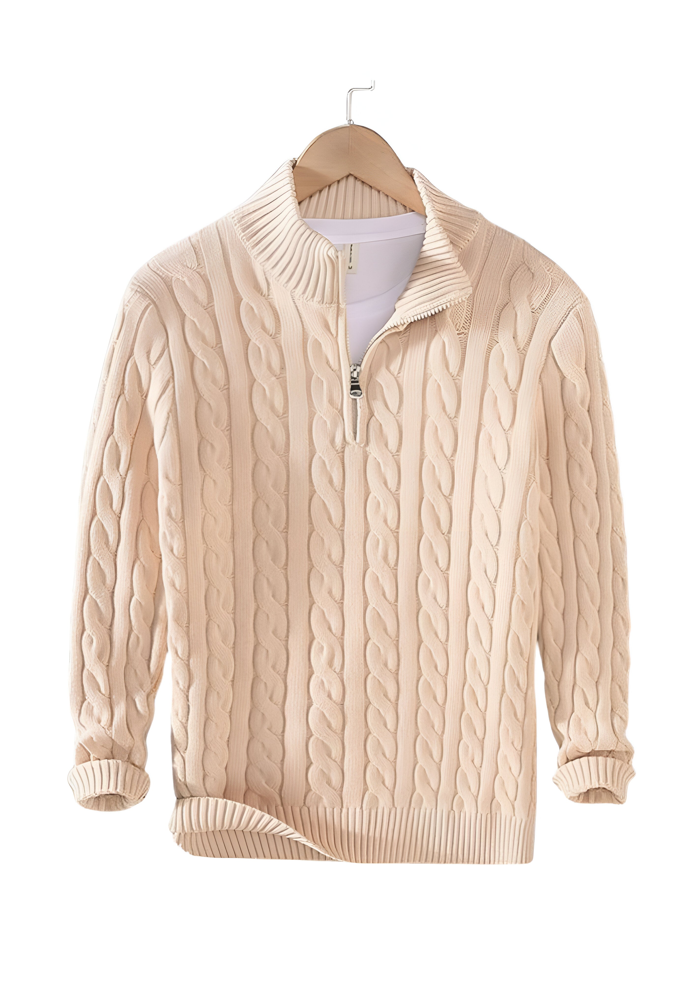 Half Zip Rib-Knit Jumper | Men's Long Sleeve