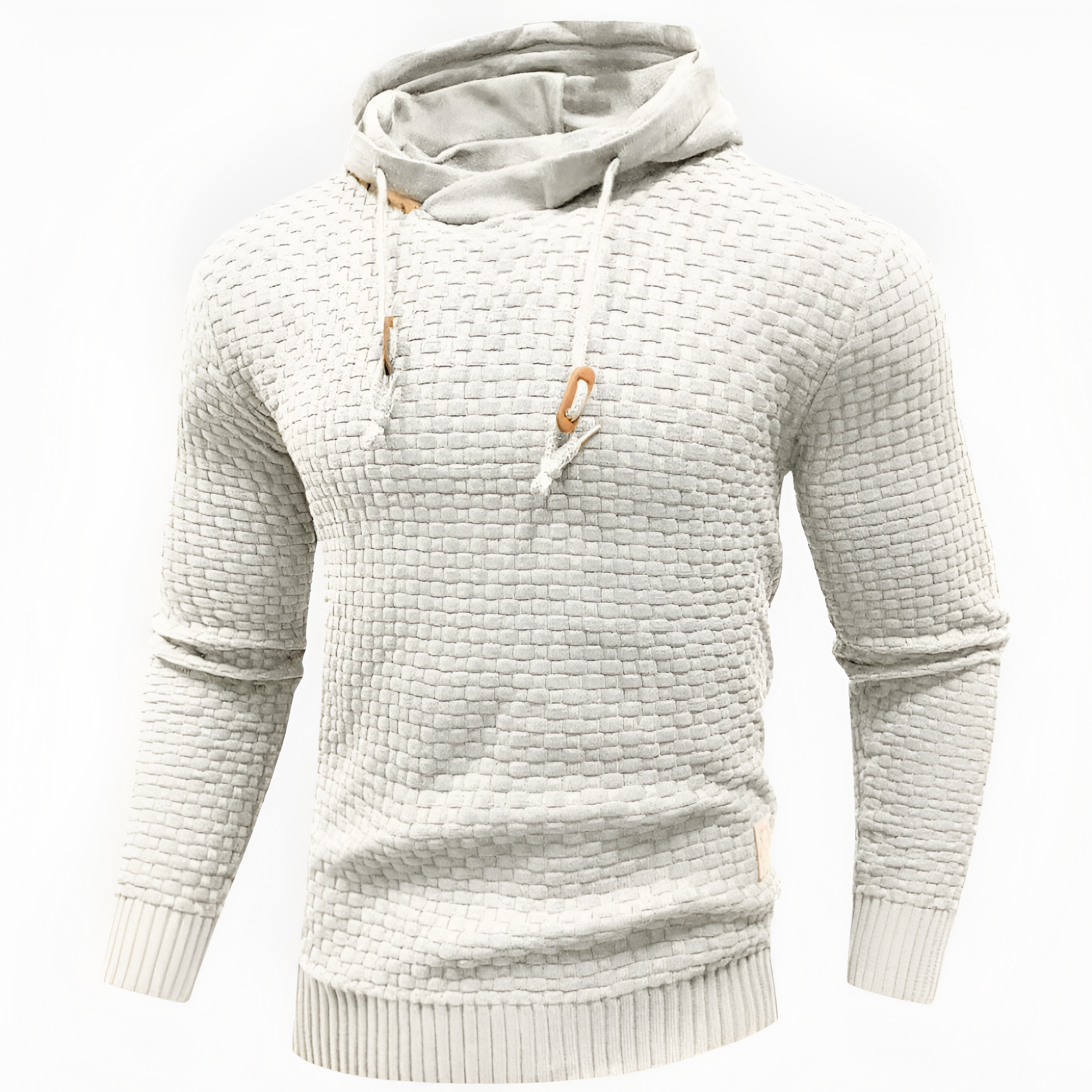 Waffle Knit Jumper | Men’s Winter Hoodie Relaxed