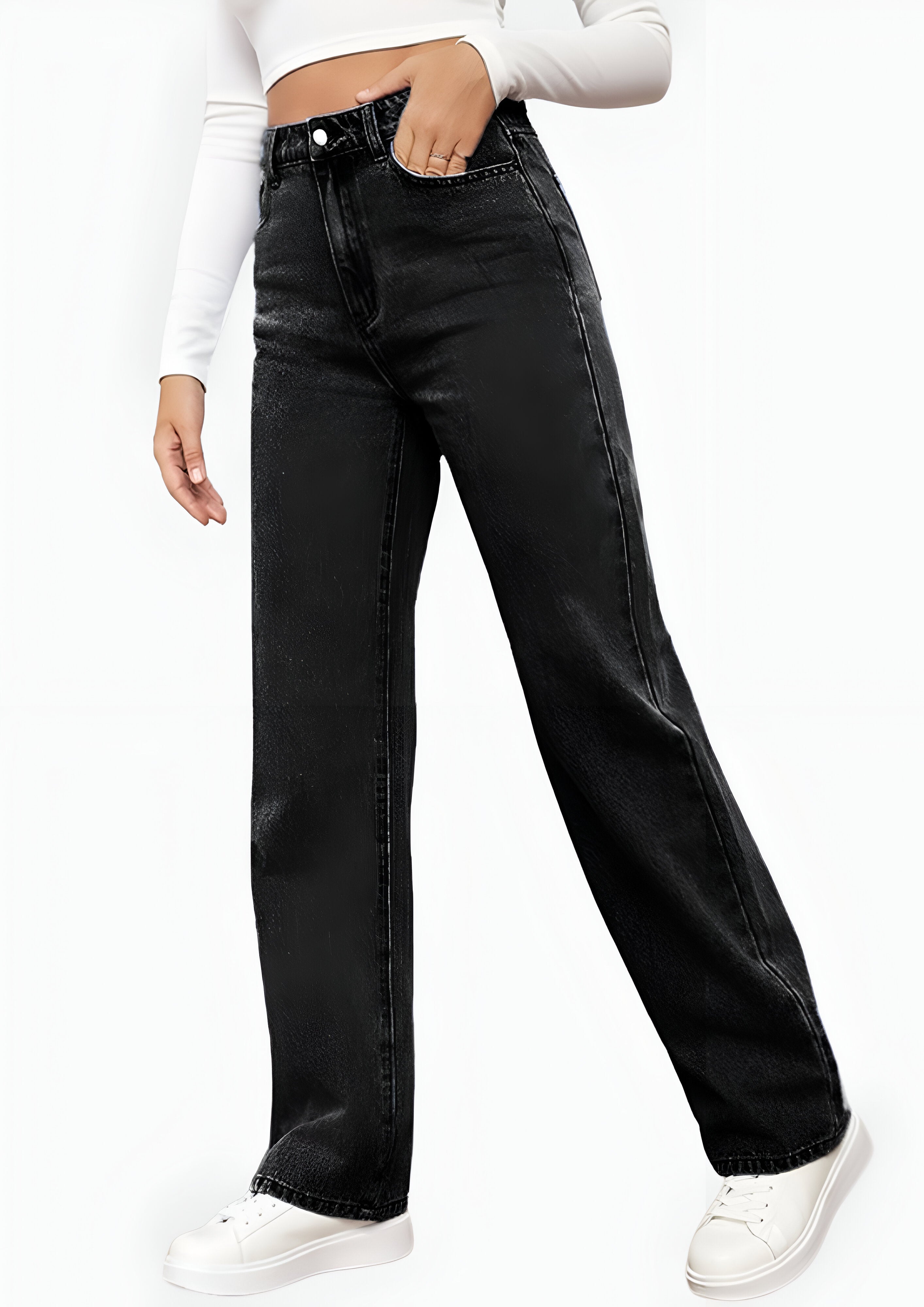 Women's Straight Leg Jeans | High waisted
