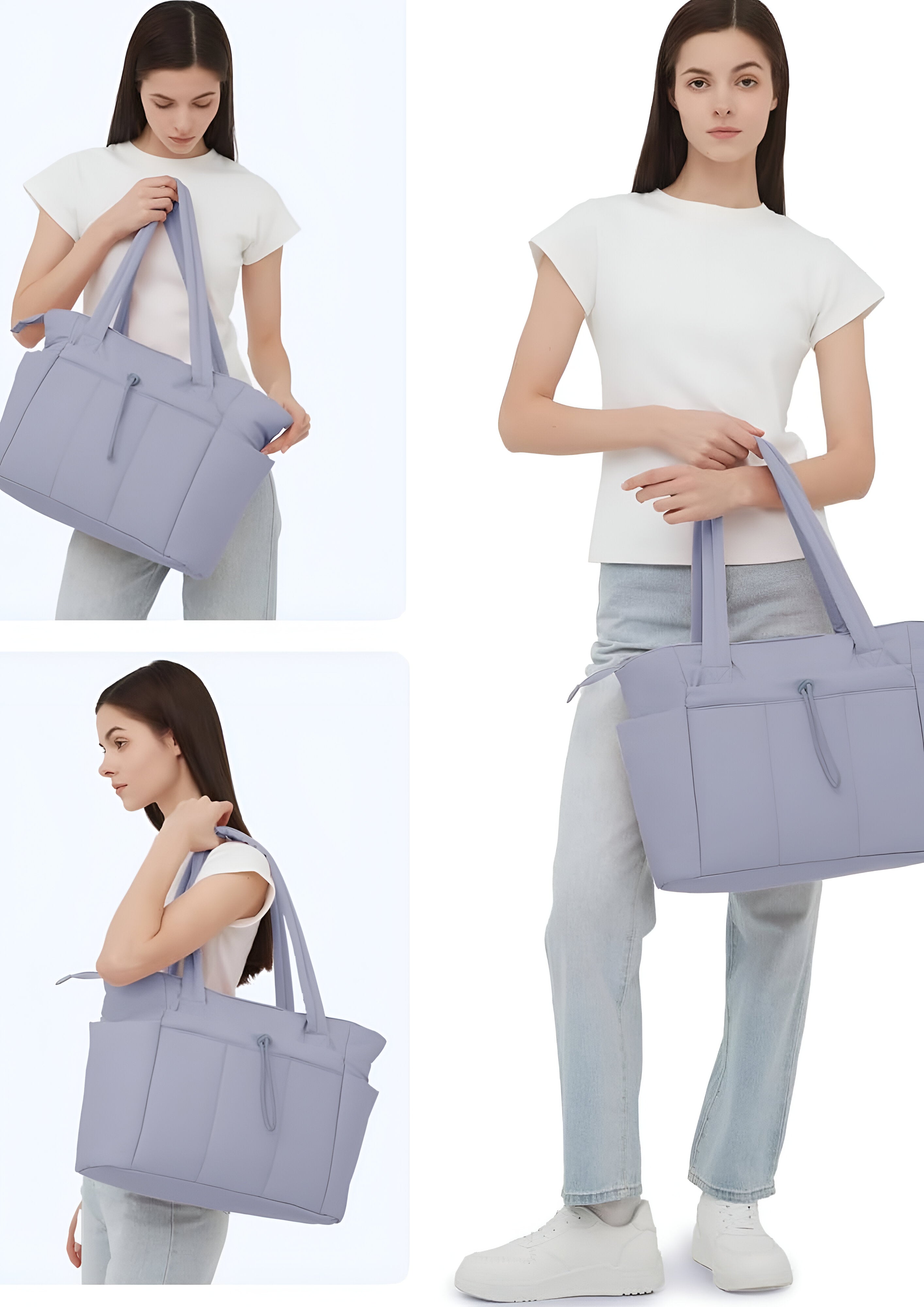 Women's Quilted Puffer Tote Bag | Large