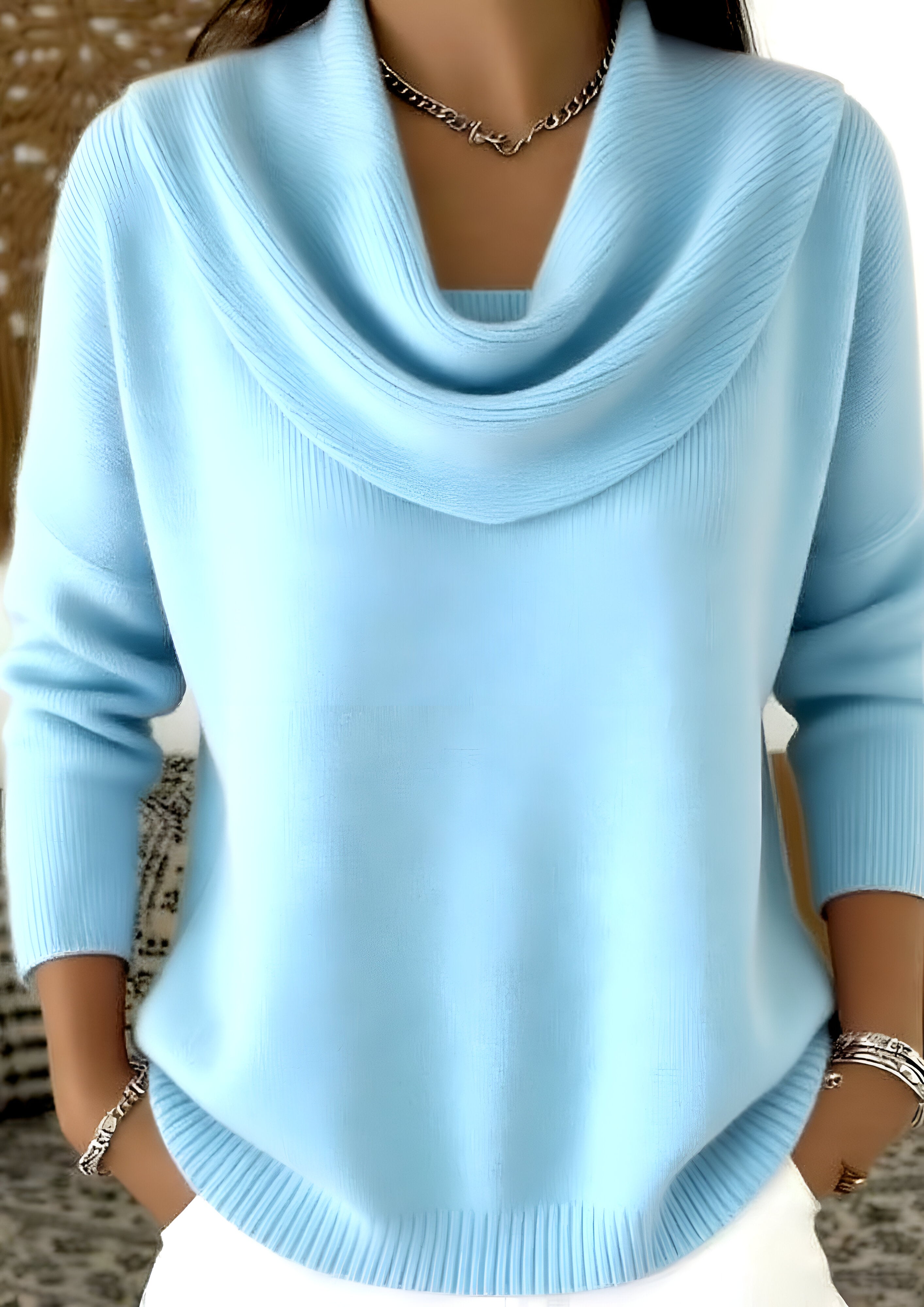 Women's Cowl Neck Jumper | Relaxed Fit Everyday Wear
