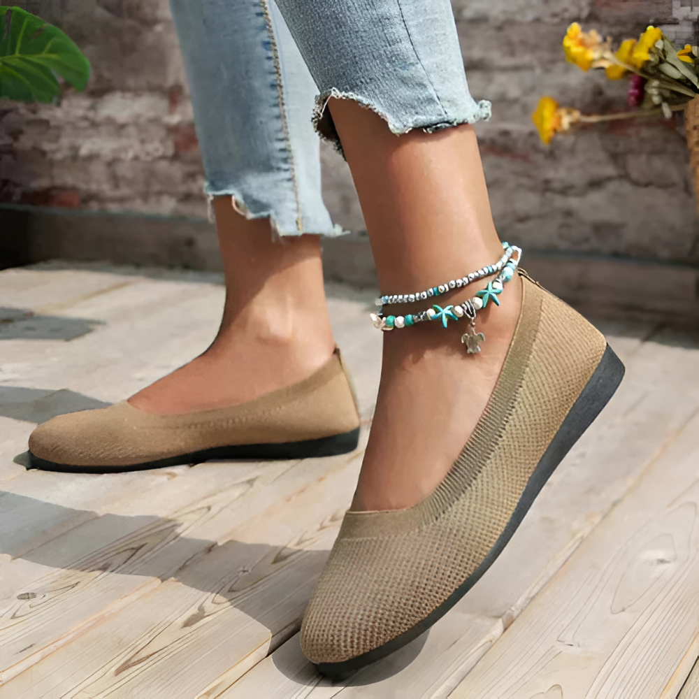 Women's Summer Slip On Pump Shoes | Knit