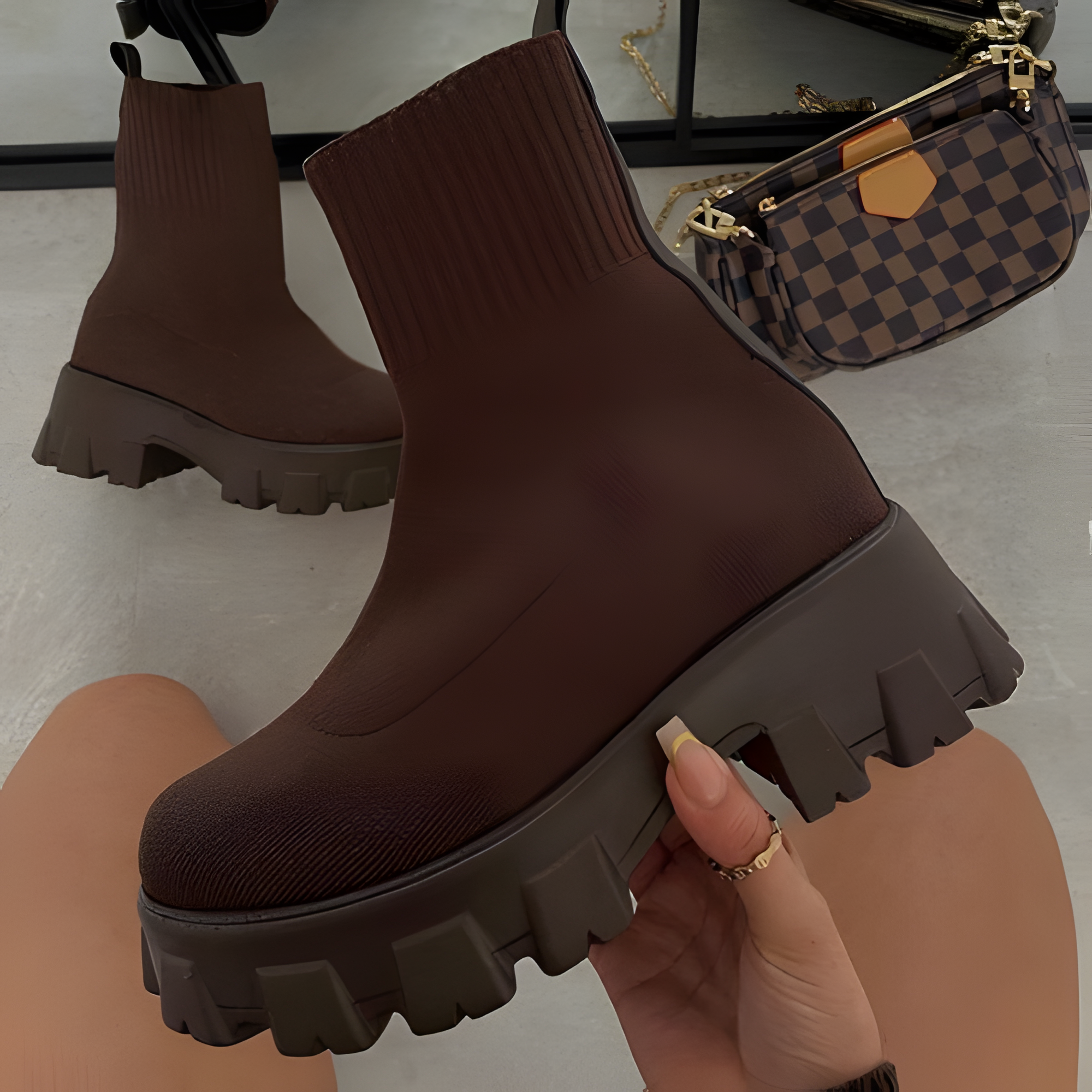 Chunky Ankle Boots | Women’s Pull-On Platform Style