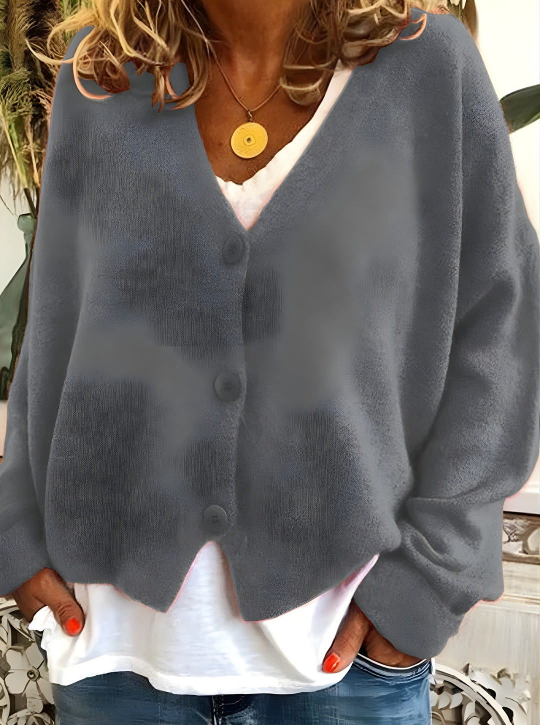 Women’s Summer V-Neck Cardigan | Button-Front