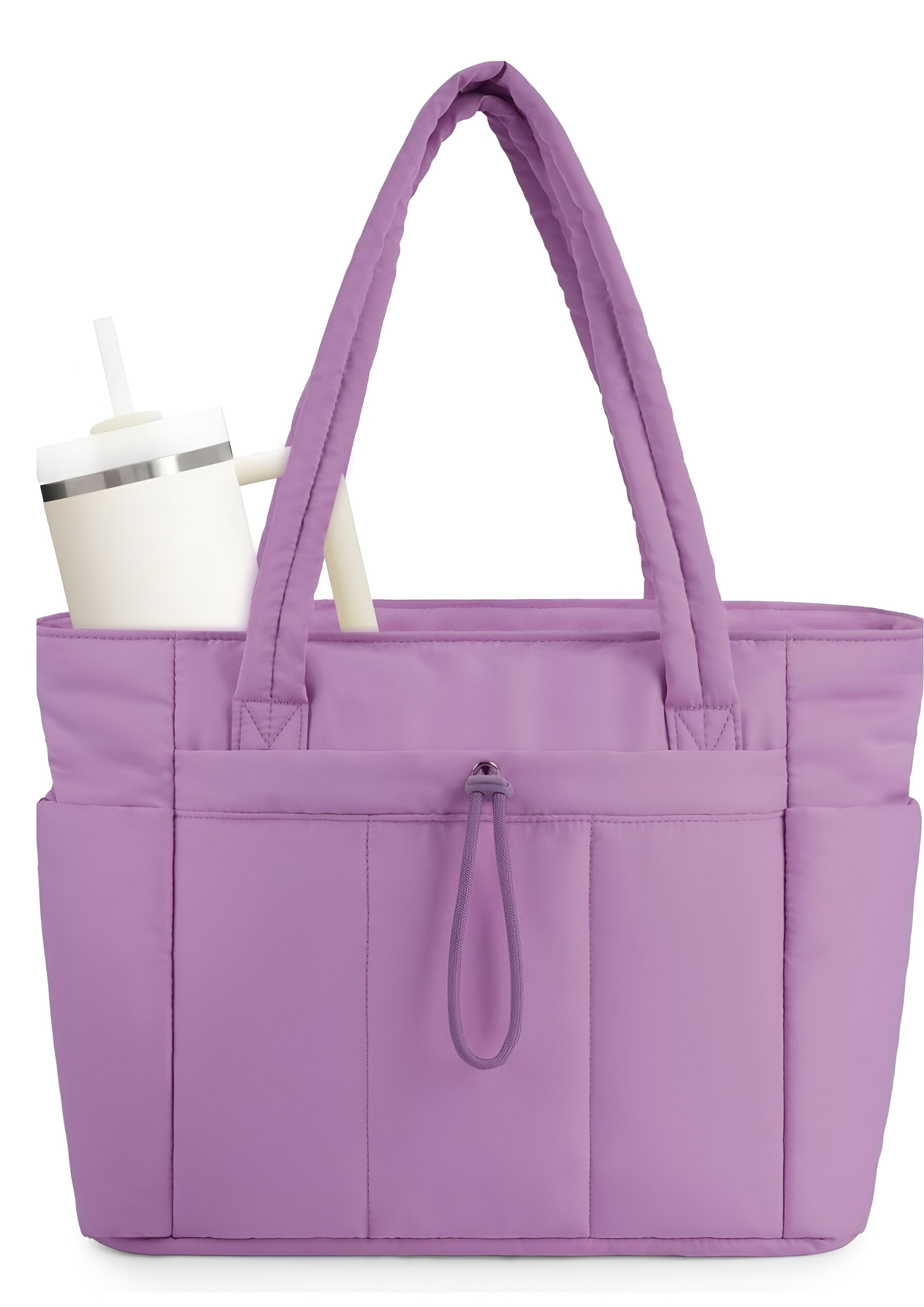 Women's Quilted Puffer Tote Bag | Large