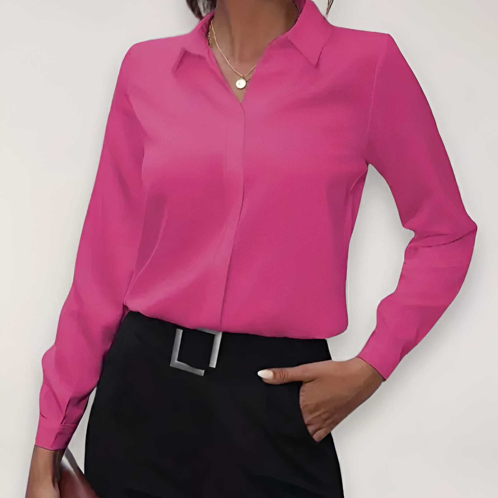 Women’s Tailored Blouse | Long Sleeve Button-Up Casual