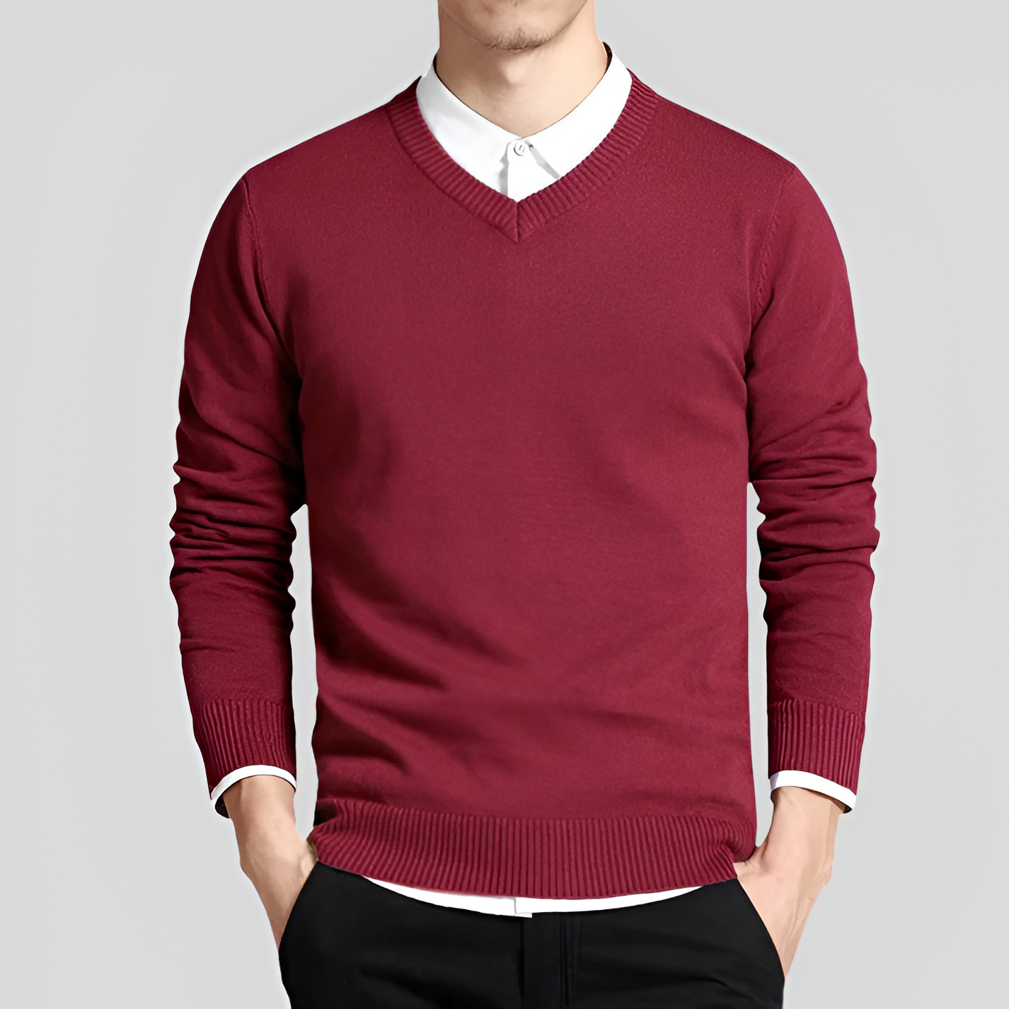 V-Neck Jumper | Men's Winter Knitwear