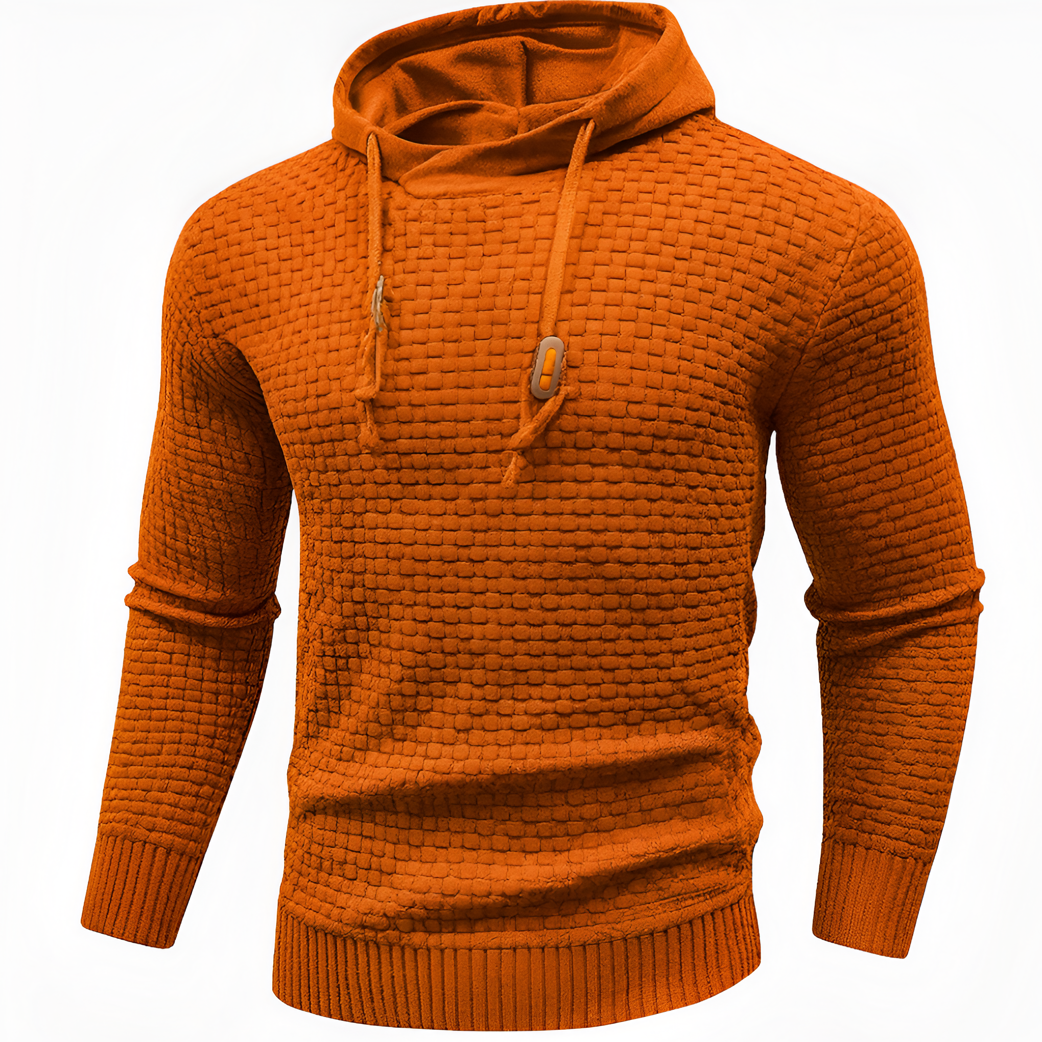Waffle Knit Jumper | Men’s Winter Hoodie Relaxed