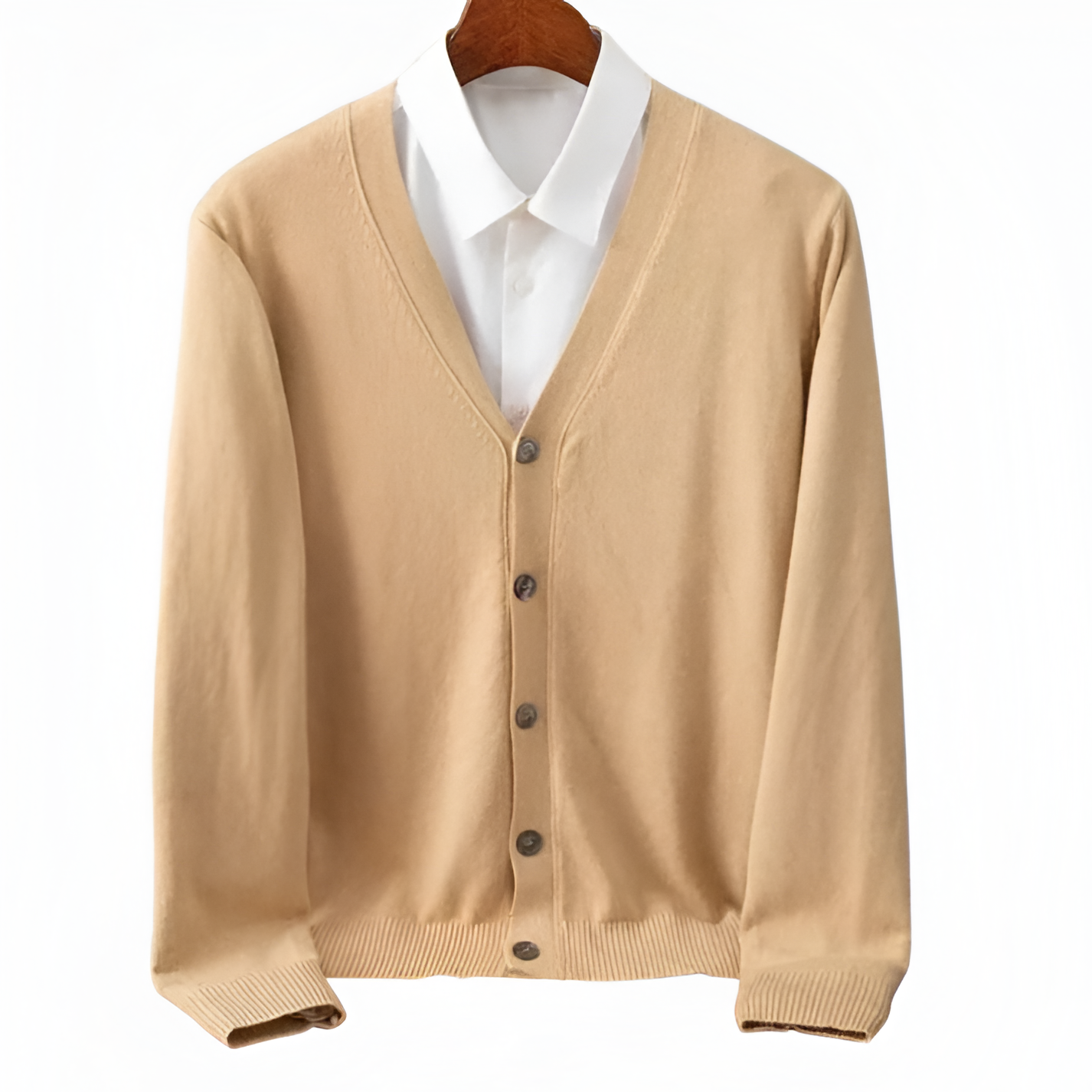 V-neck Cardigan | Men’s Winter Button-Front