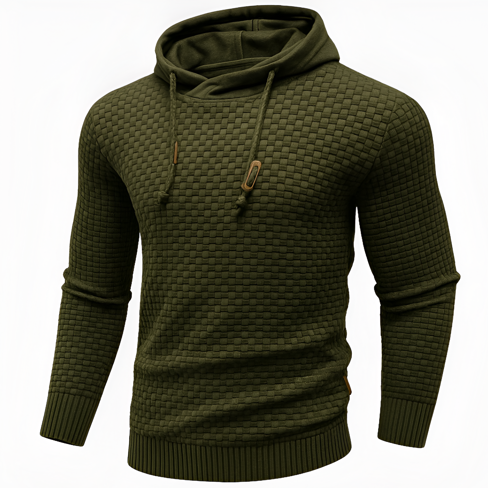 Waffle Knit Jumper | Men’s Winter Hoodie Relaxed