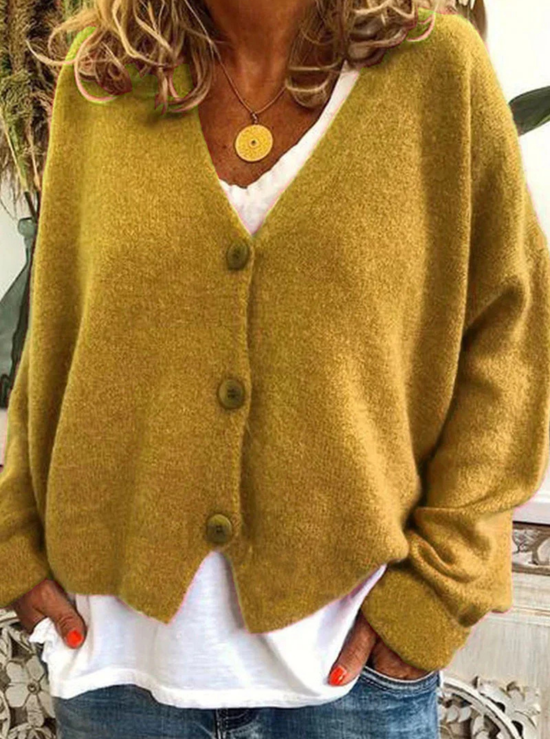 Women’s Summer V-Neck Cardigan | Button-Front