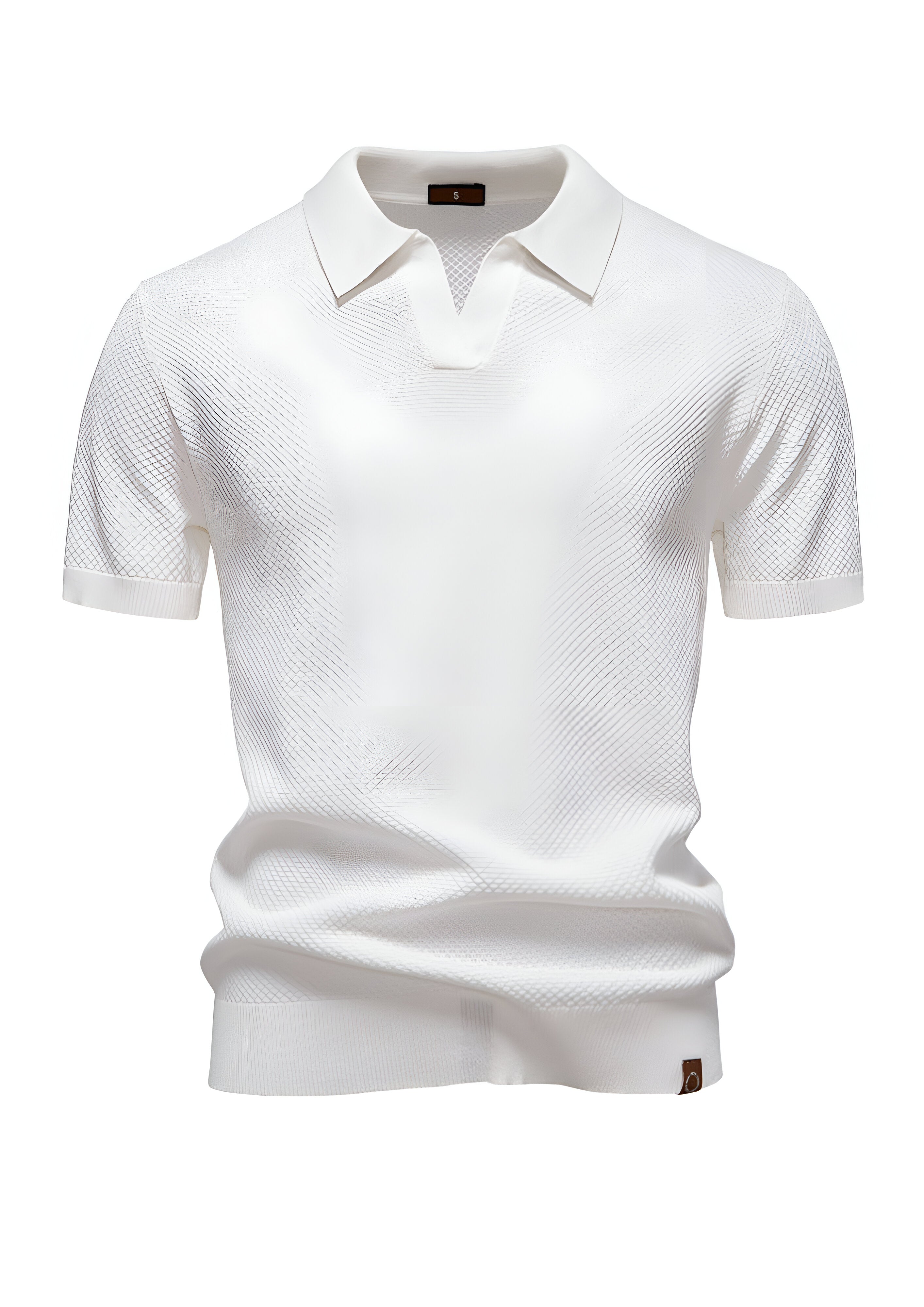 Textured Polo Shirt | Men's Collared Top