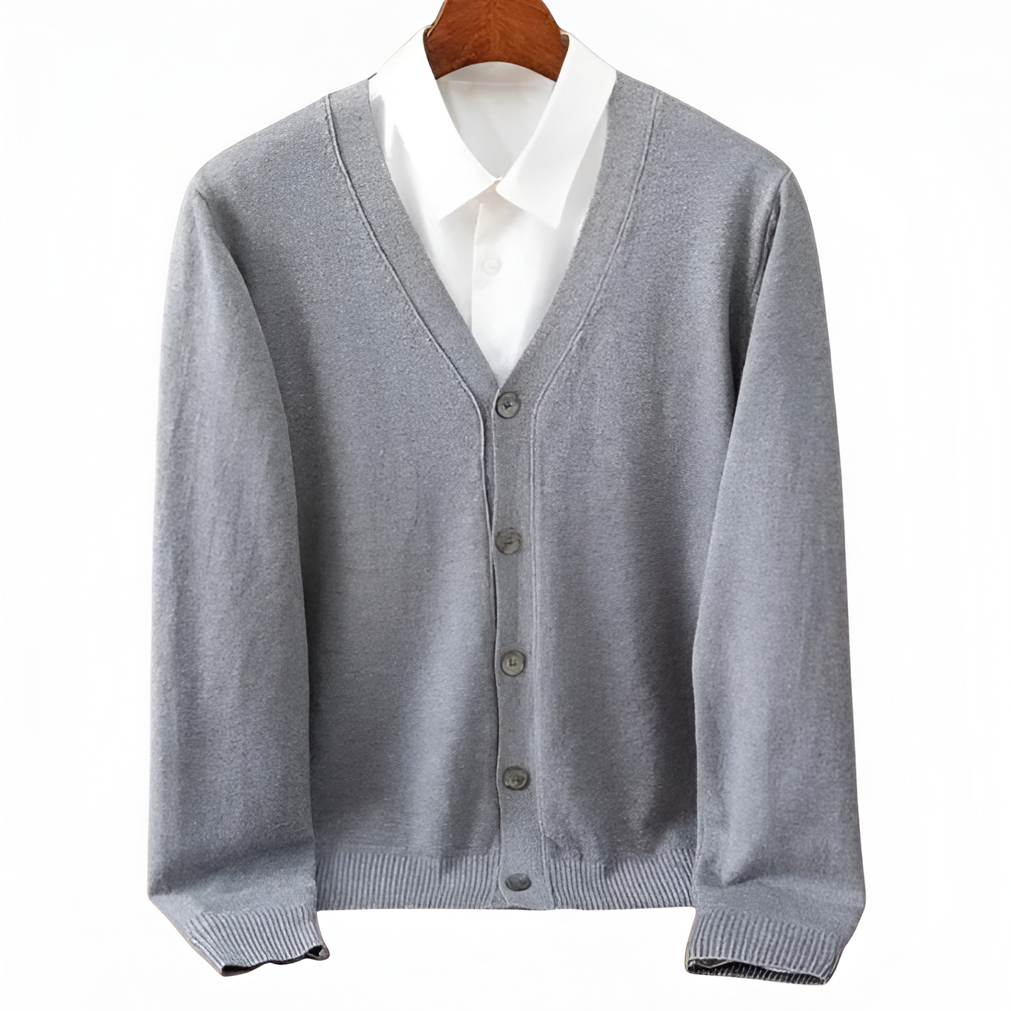 V-neck Cardigan | Men’s Winter Button-Front